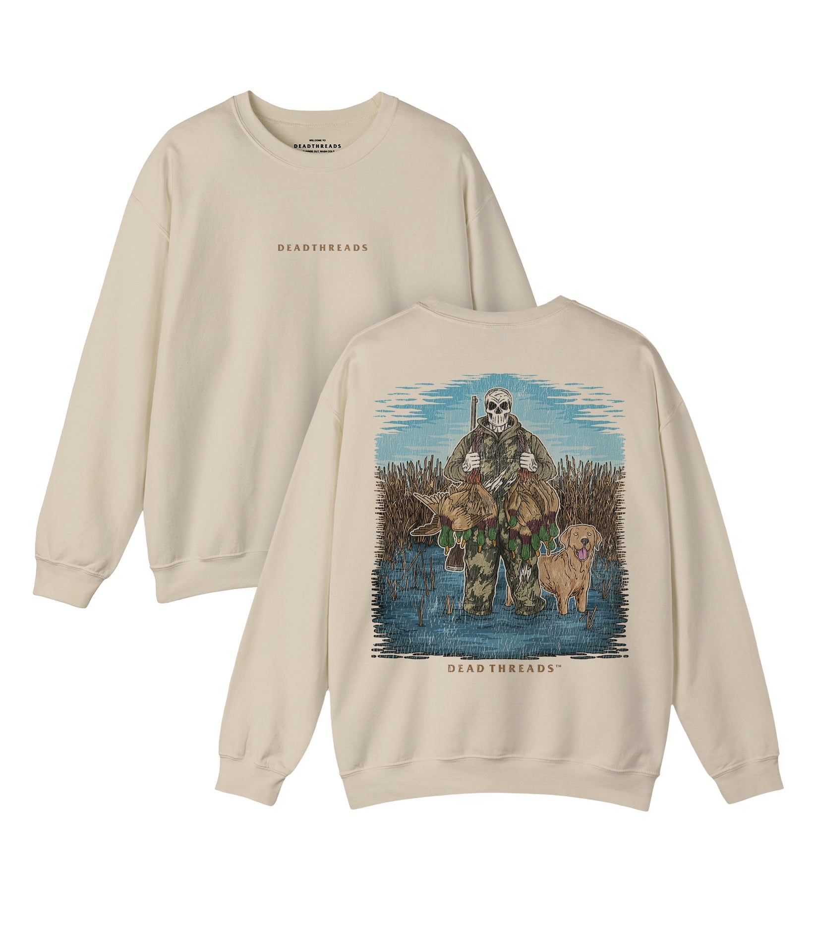 DUCK HUNTIN’ YELLOW LAB - “DT ESSENTIAL" CREWNECK SWEATSHIRT – Sweatshirt – Dead Threads Apparel