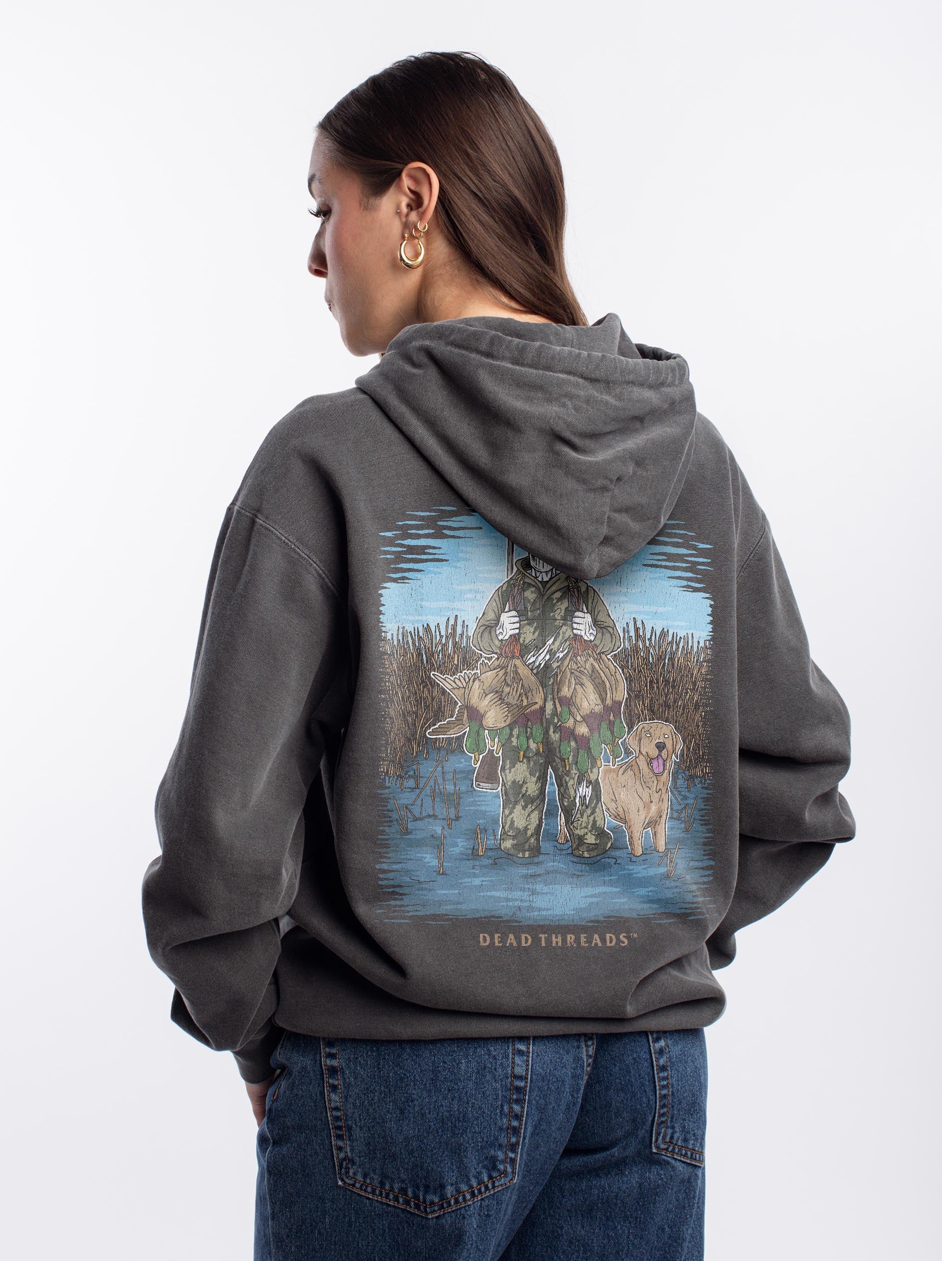 DUCK HUNTIN’ YELLOW LAB - “DT ESSENTIAL" HOODIE – Hoodie – Dead Threads Apparel