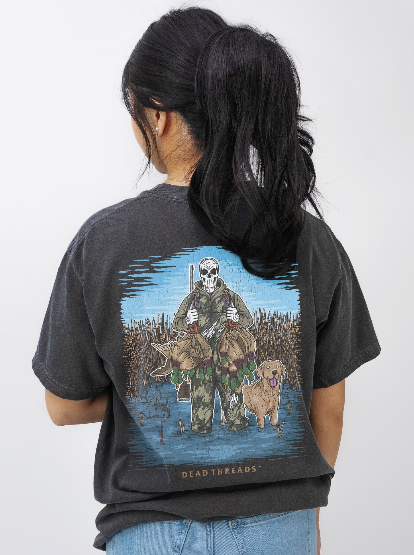 DUCK HUNTIN’ YELLOW LAB - “DT ESSENTIAL" PREMIUM T - SHIRT – T-Shirt – Dead Threads Apparel
