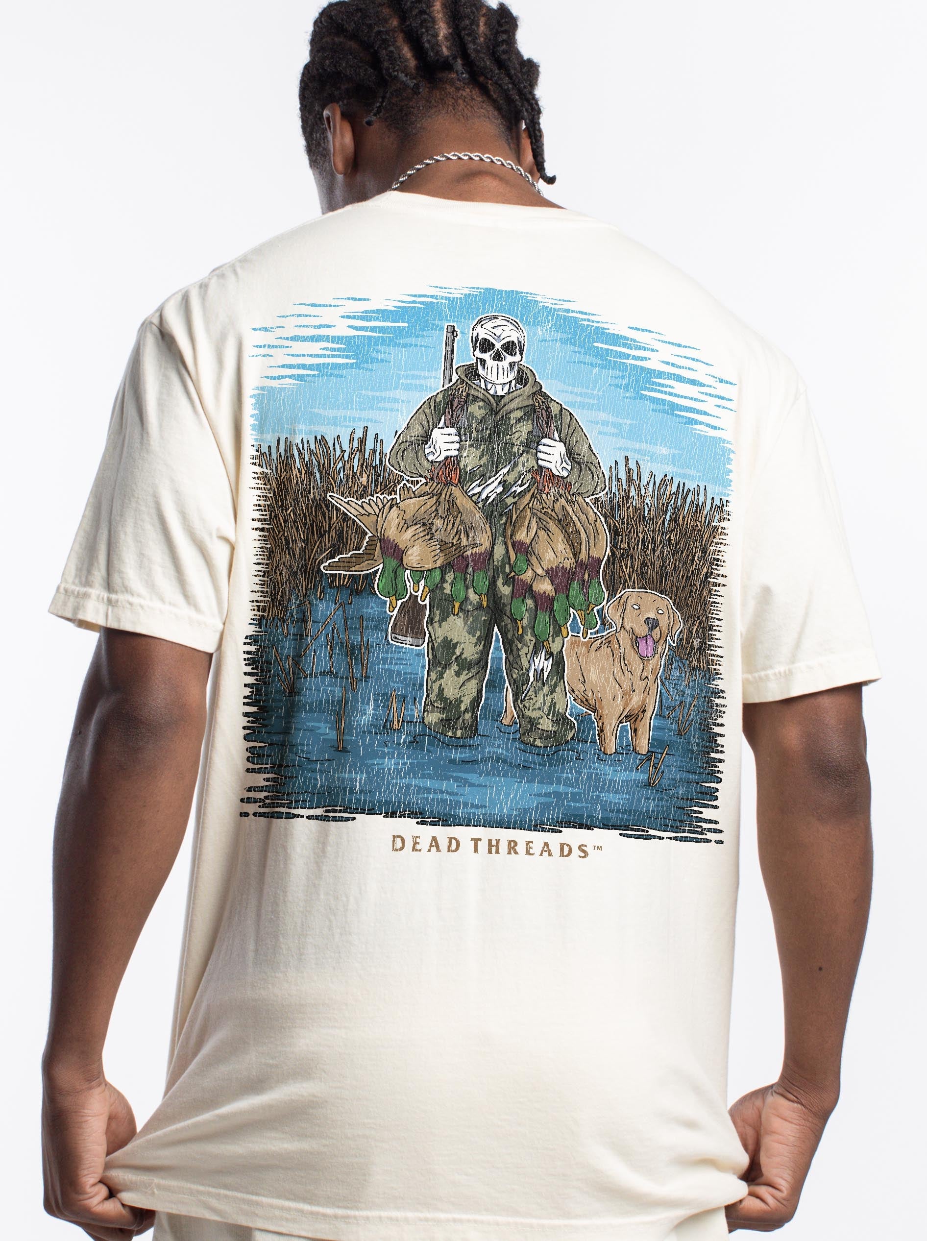 DUCK HUNTIN’ YELLOW LAB - “DT ESSENTIAL" PREMIUM T - SHIRT – T-Shirt – Dead Threads Apparel