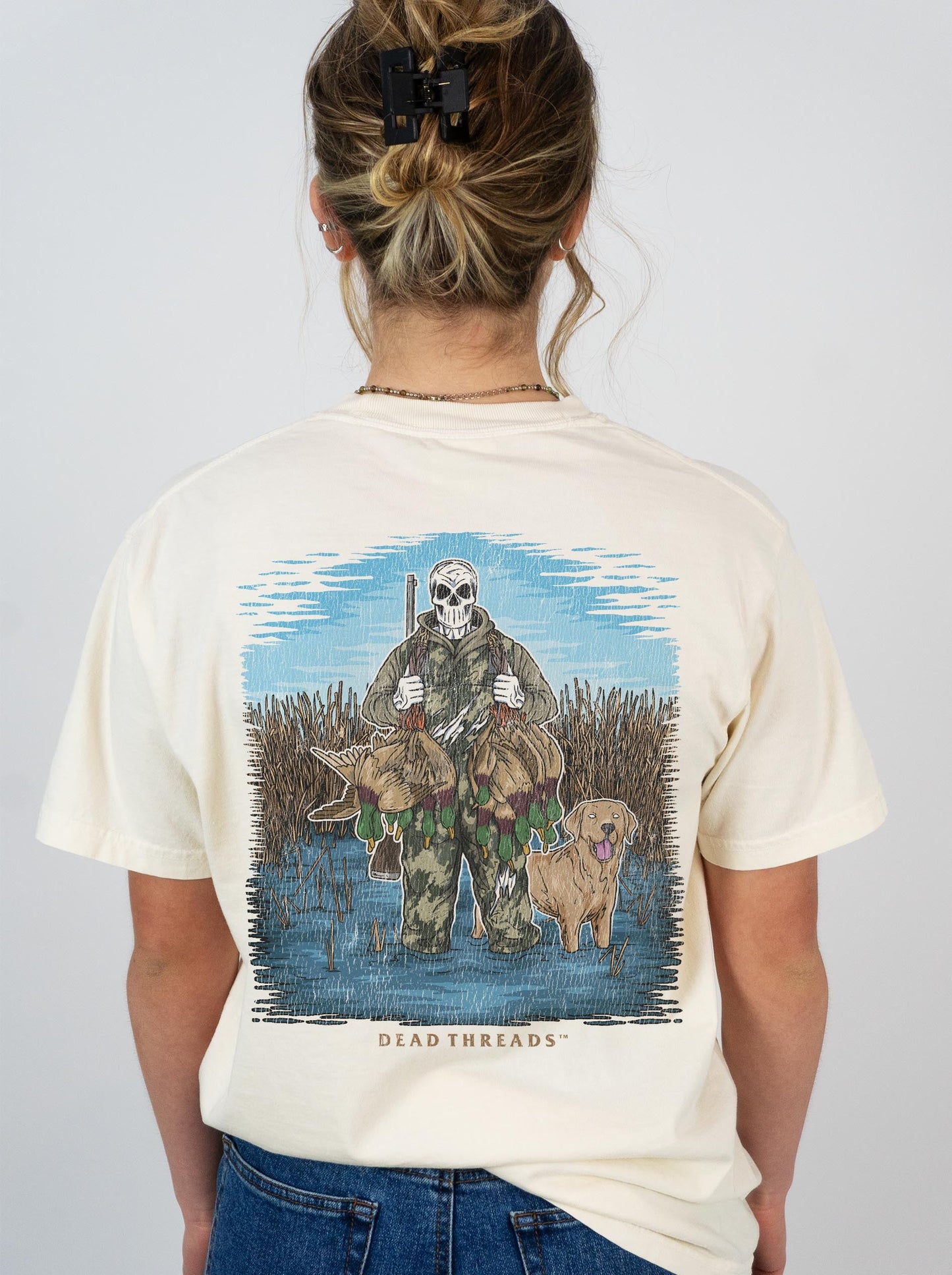 DUCK HUNTIN’ YELLOW LAB - “DT ESSENTIAL" PREMIUM T - SHIRT – T-Shirt – Dead Threads Apparel
