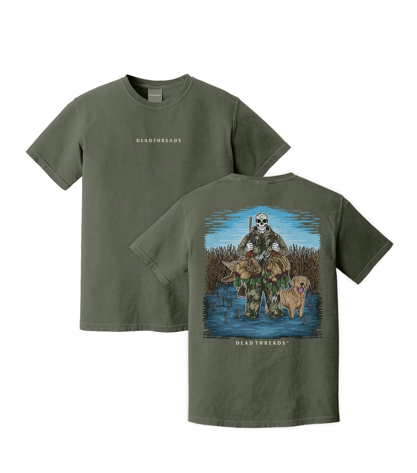DUCK HUNTIN’ YELLOW LAB - “DT ESSENTIAL" PREMIUM T - SHIRT – T-Shirt – Dead Threads Apparel