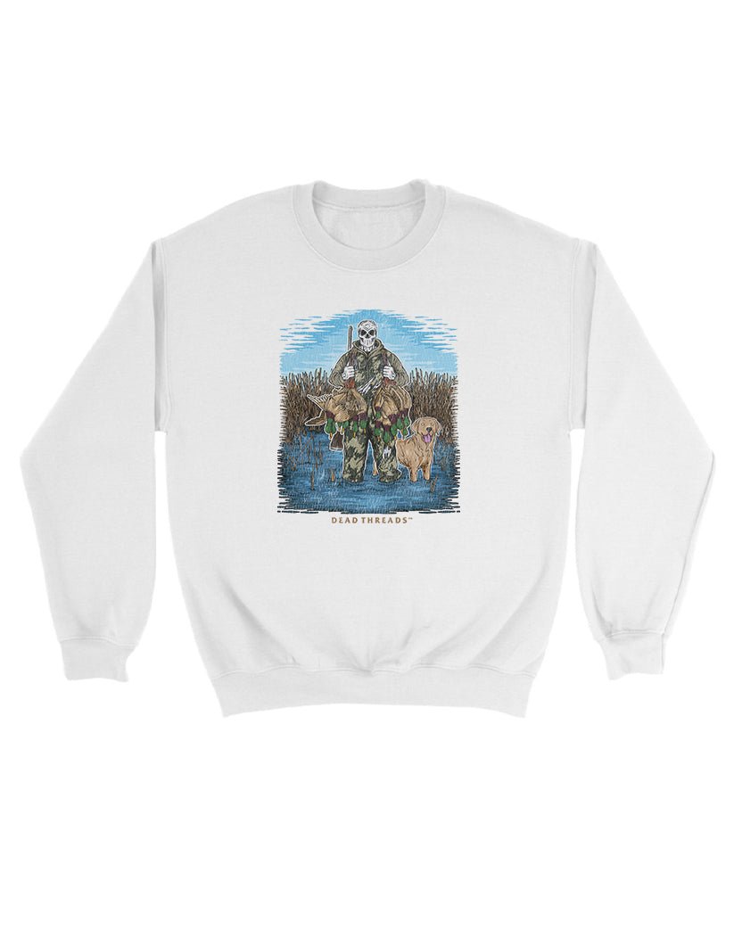DUCK HUNTIN’ YELLOW LAB KIDS CREWNECK SWEATSHIRT – Kids clothes – Dead Threads Apparel