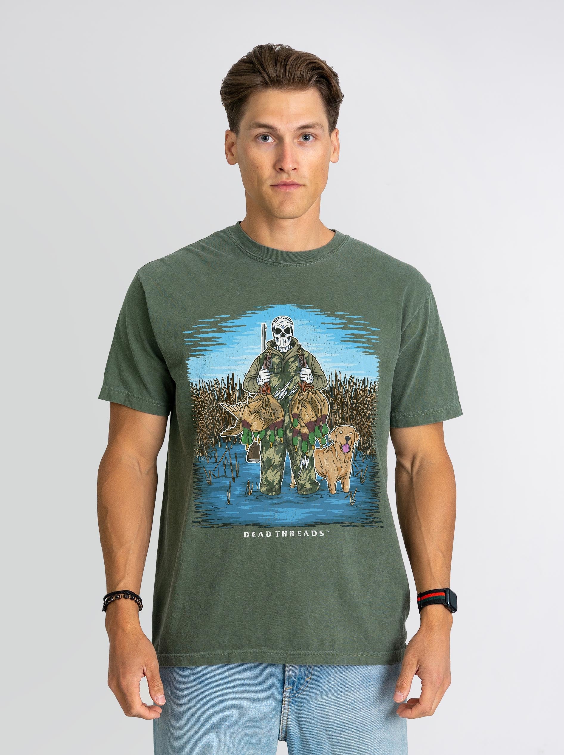 DUCK HUNTIN’ YELLOW LAB – T-Shirt – Dead Threads Apparel