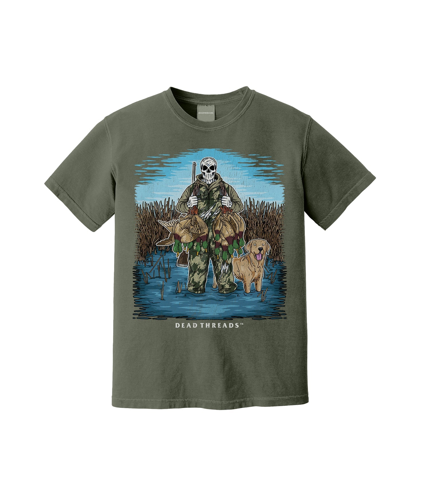 DUCK HUNTIN’ YELLOW LAB – T-Shirt – Dead Threads Apparel