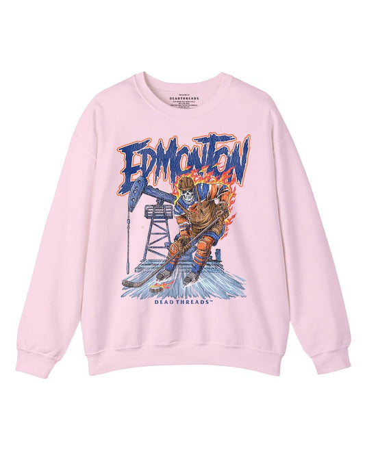 EDMONTON HOCKEY CREWNECK SWEATSHIRT - PINK – Sweatshirt – Dead Threads Apparel