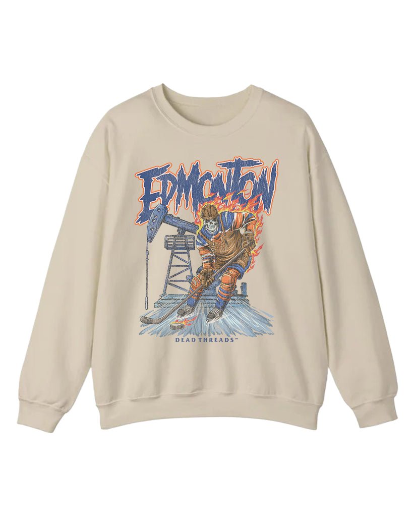 EDMONTON HOCKEY CREWNECK SWEATSHIRT – Sweatshirt – Dead Threads Apparel