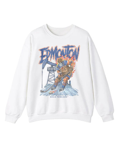 EDMONTON HOCKEY CREWNECK SWEATSHIRT – Sweatshirt – Dead Threads Apparel