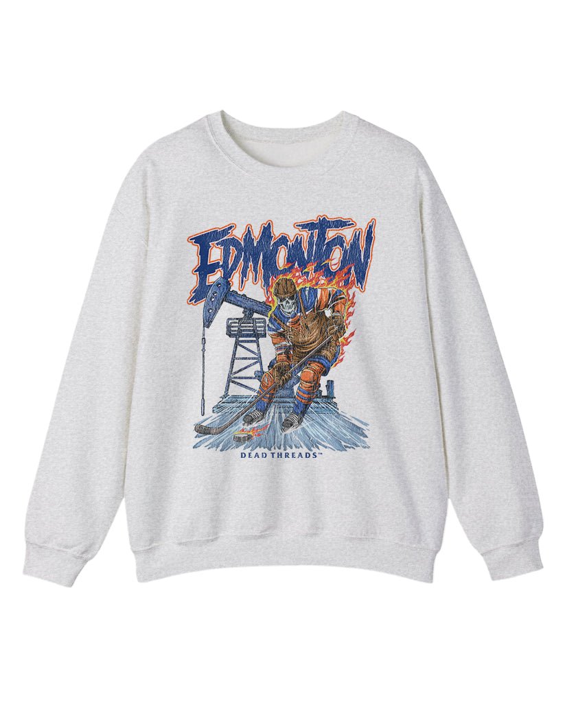 EDMONTON HOCKEY CREWNECK SWEATSHIRT – Sweatshirt – Dead Threads Apparel