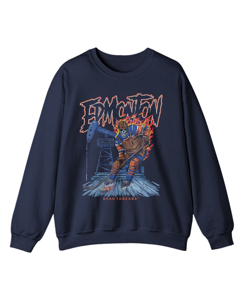 EDMONTON HOCKEY CREWNECK SWEATSHIRT – Sweatshirt – Dead Threads Apparel