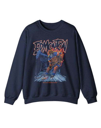 EDMONTON HOCKEY CREWNECK SWEATSHIRT – Sweatshirt – Dead Threads Apparel