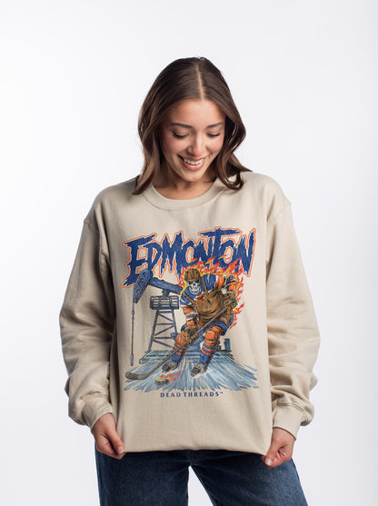 EDMONTON HOCKEY CREWNECK SWEATSHIRT – Sweatshirt – Dead Threads Apparel