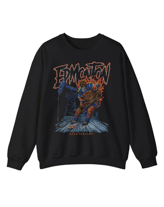 EDMONTON HOCKEY CREWNECK SWEATSHIRT – Sweatshirt – Dead Threads Apparel