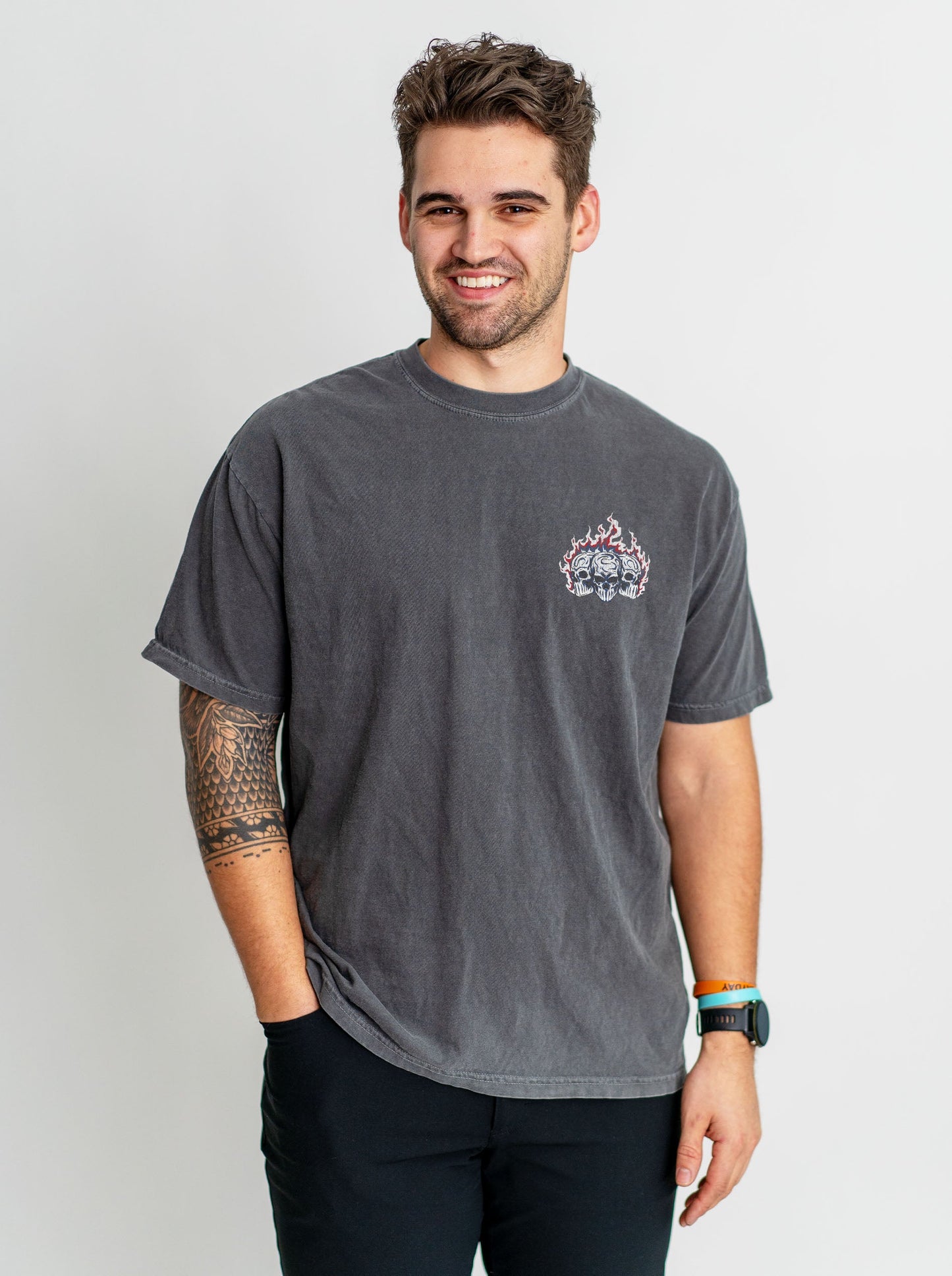ENGLAND SOCCER - “3 SKULL” PREMIUM T - SHIRT – T-Shirt – Dead Threads Apparel