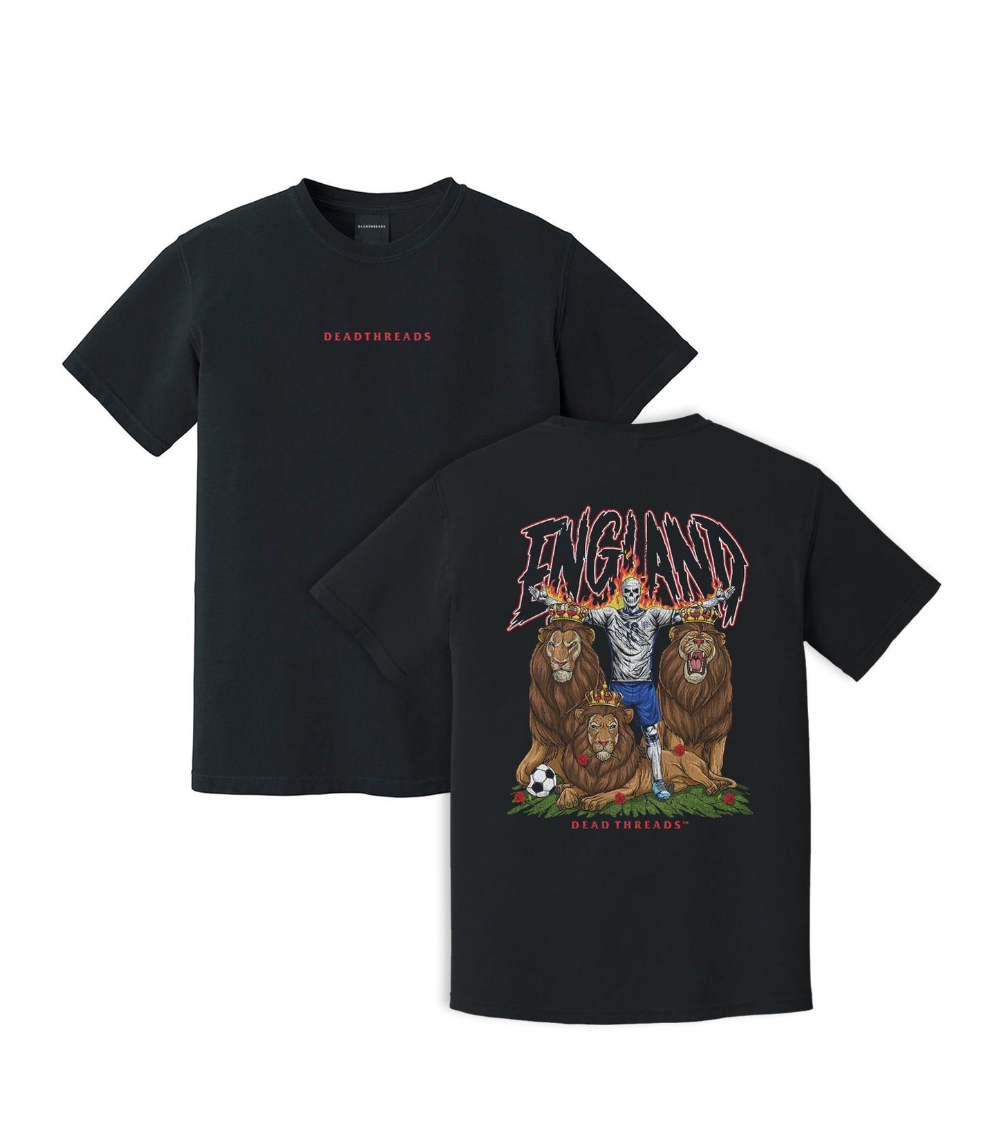 ENGLAND SOCCER - “DT ESSENTIAL" PREMIUM T - SHIRT – T-Shirt – Dead Threads Apparel