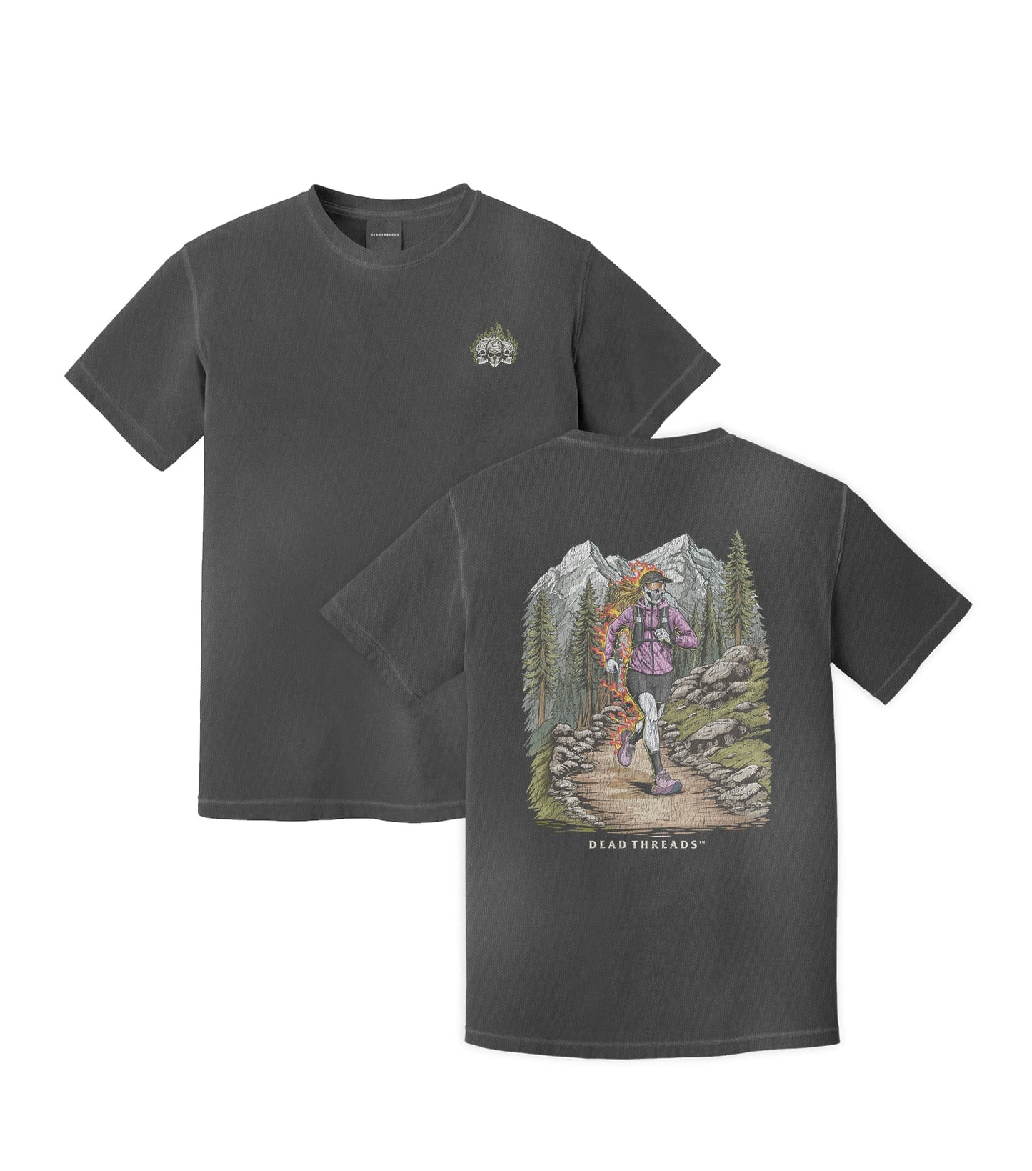 ENTRAIL RUN (FEMALE) - “3 SKULL” PREMIUM T - SHIRT – T-Shirt – Dead Threads Apparel