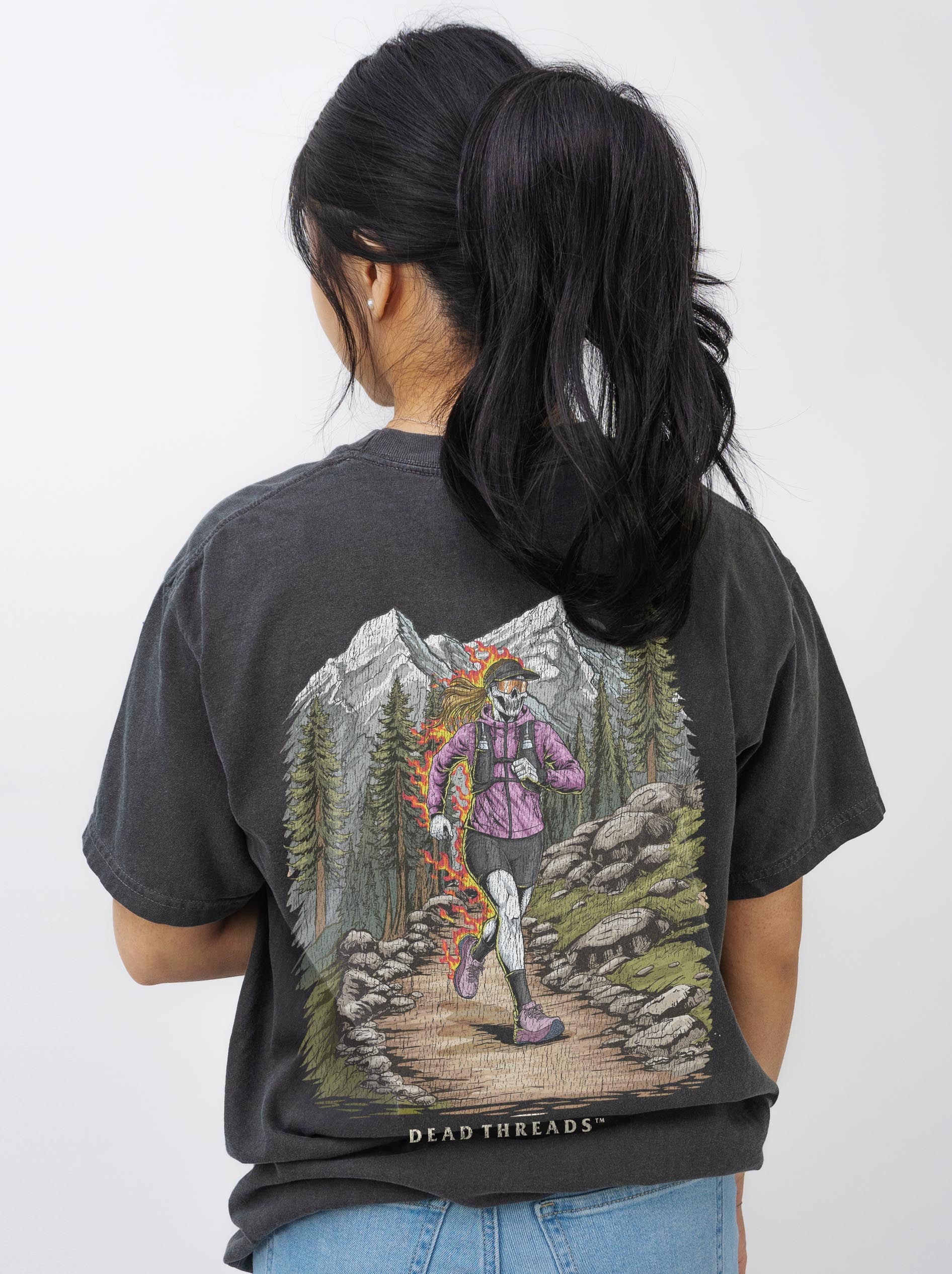 ENTRAIL RUN (FEMALE) - “3 SKULL” PREMIUM T - SHIRT – T-Shirt – Dead Threads Apparel
