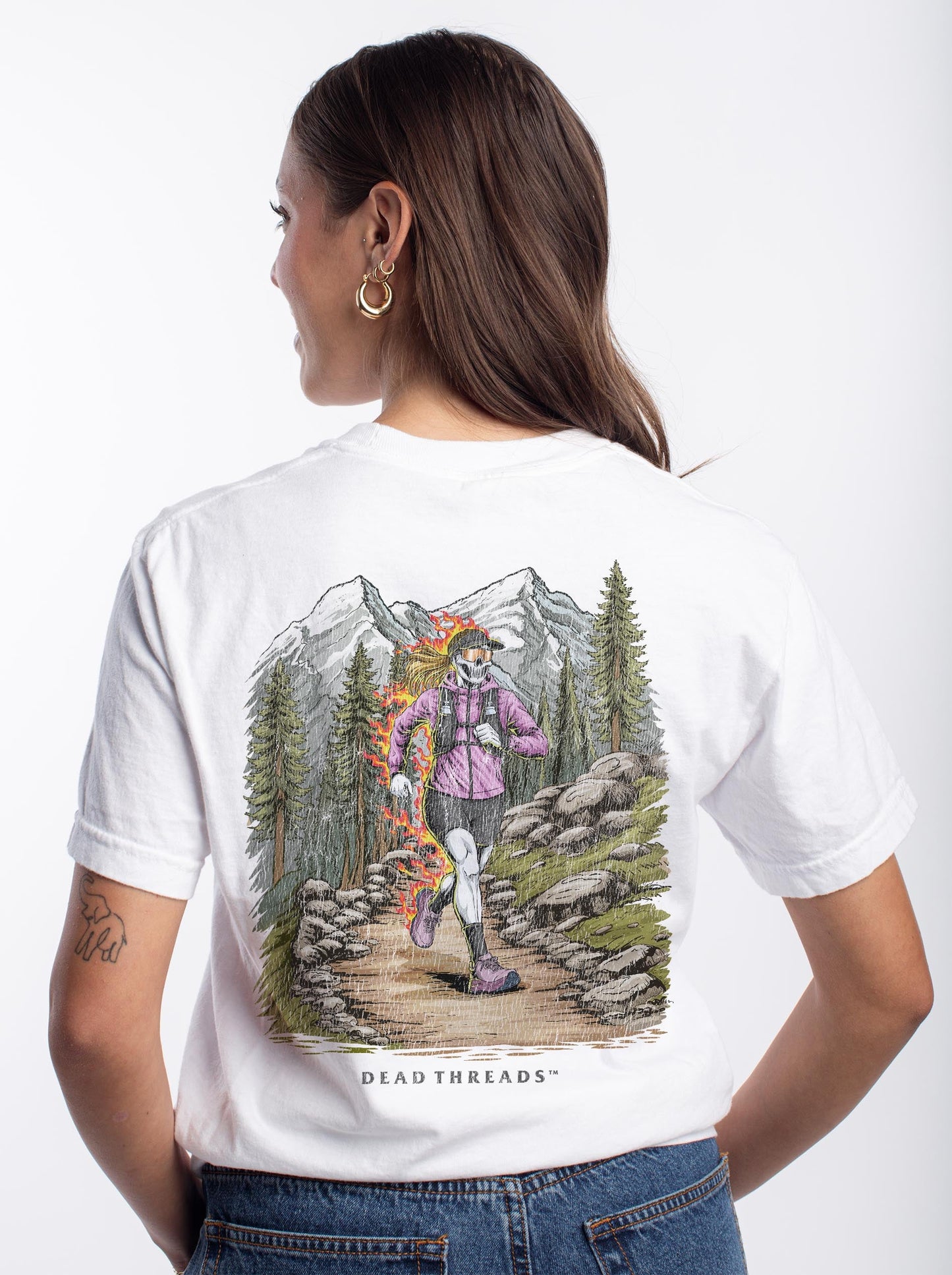 ENTRAIL RUN (FEMALE) - “3 SKULL” PREMIUM T - SHIRT – T-Shirt – Dead Threads Apparel