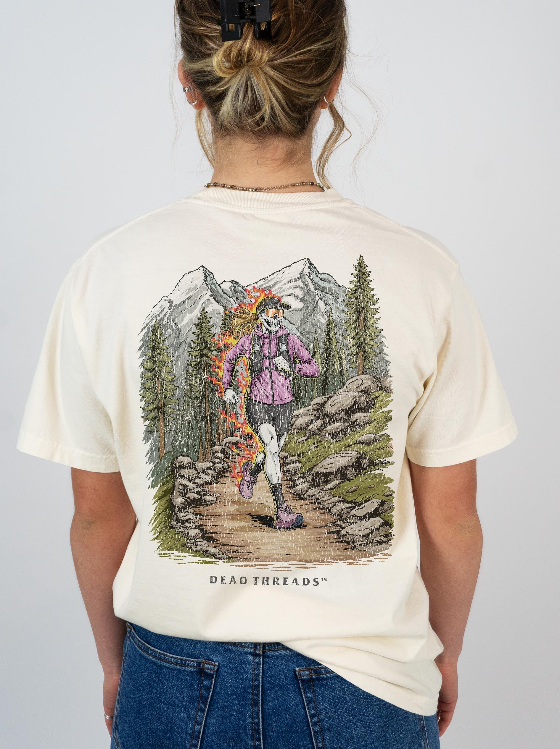 ENTRAIL RUN (FEMALE) - “3 SKULL” PREMIUM T - SHIRT – T-Shirt – Dead Threads Apparel
