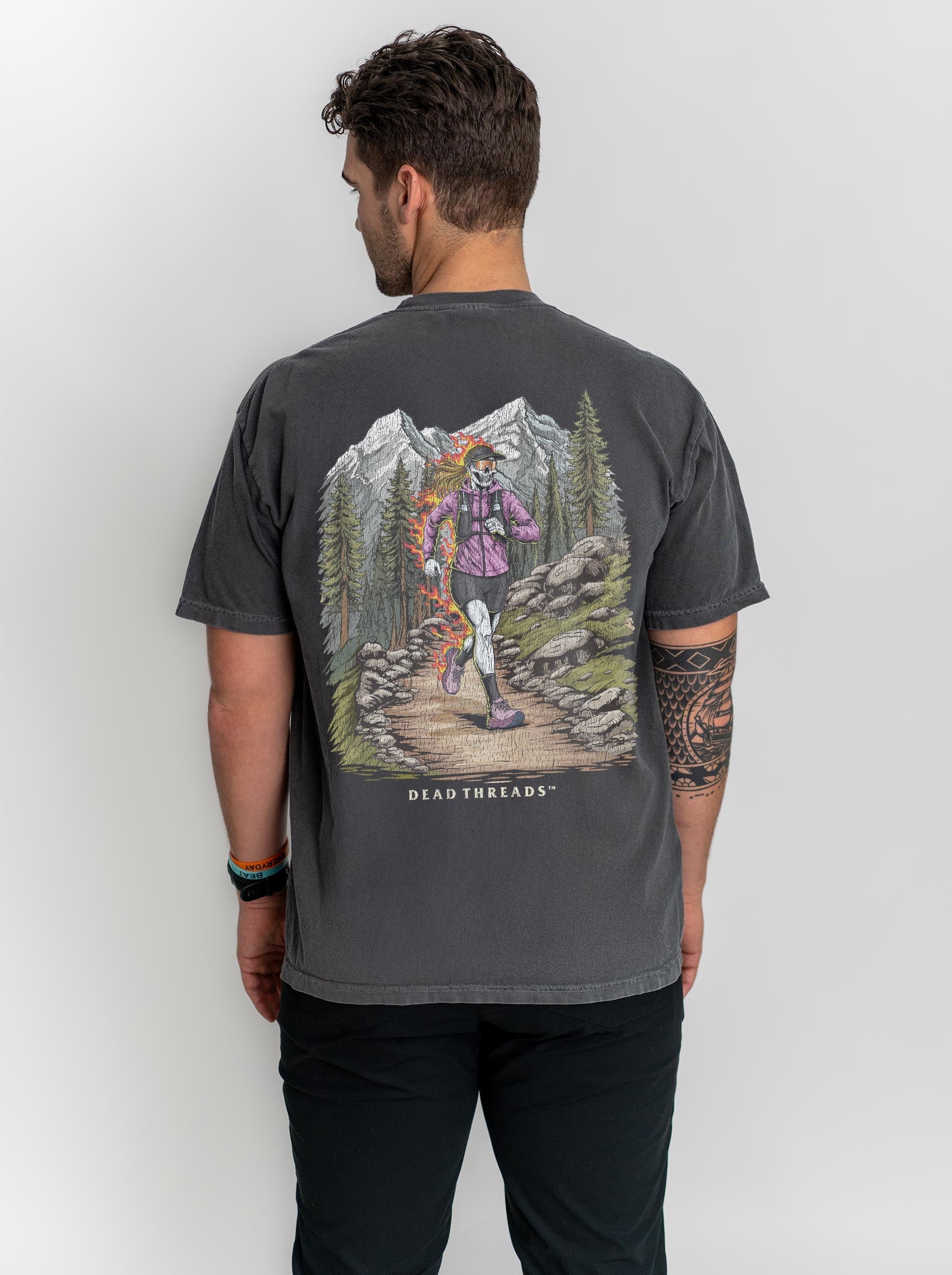ENTRAIL RUN (FEMALE) - “3 SKULL” PREMIUM T - SHIRT – T-Shirt – Dead Threads Apparel