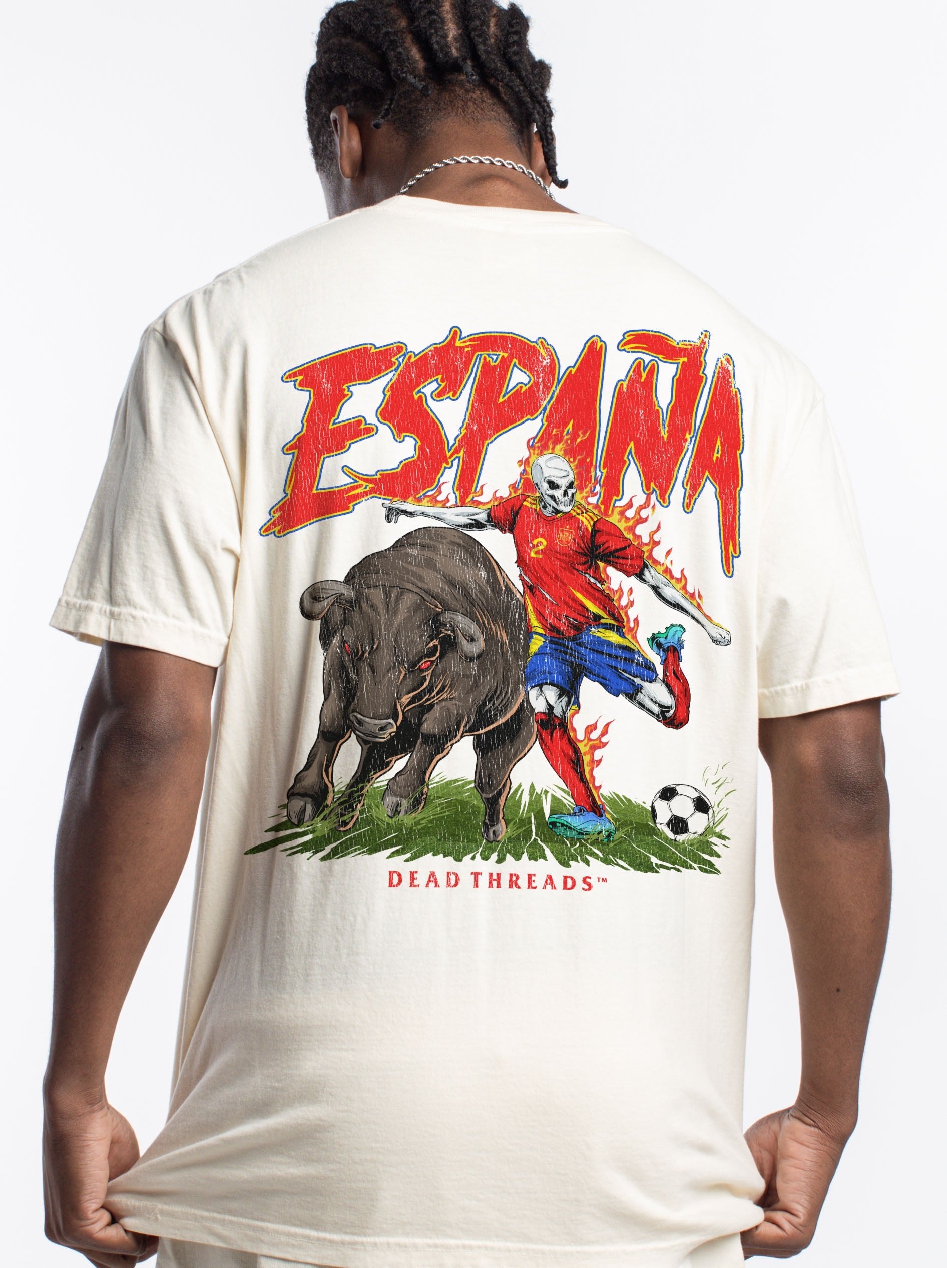 ESPAÑA SOCCER - “3 SKULL” PREMIUM T - SHIRT – T-Shirt – Dead Threads Apparel