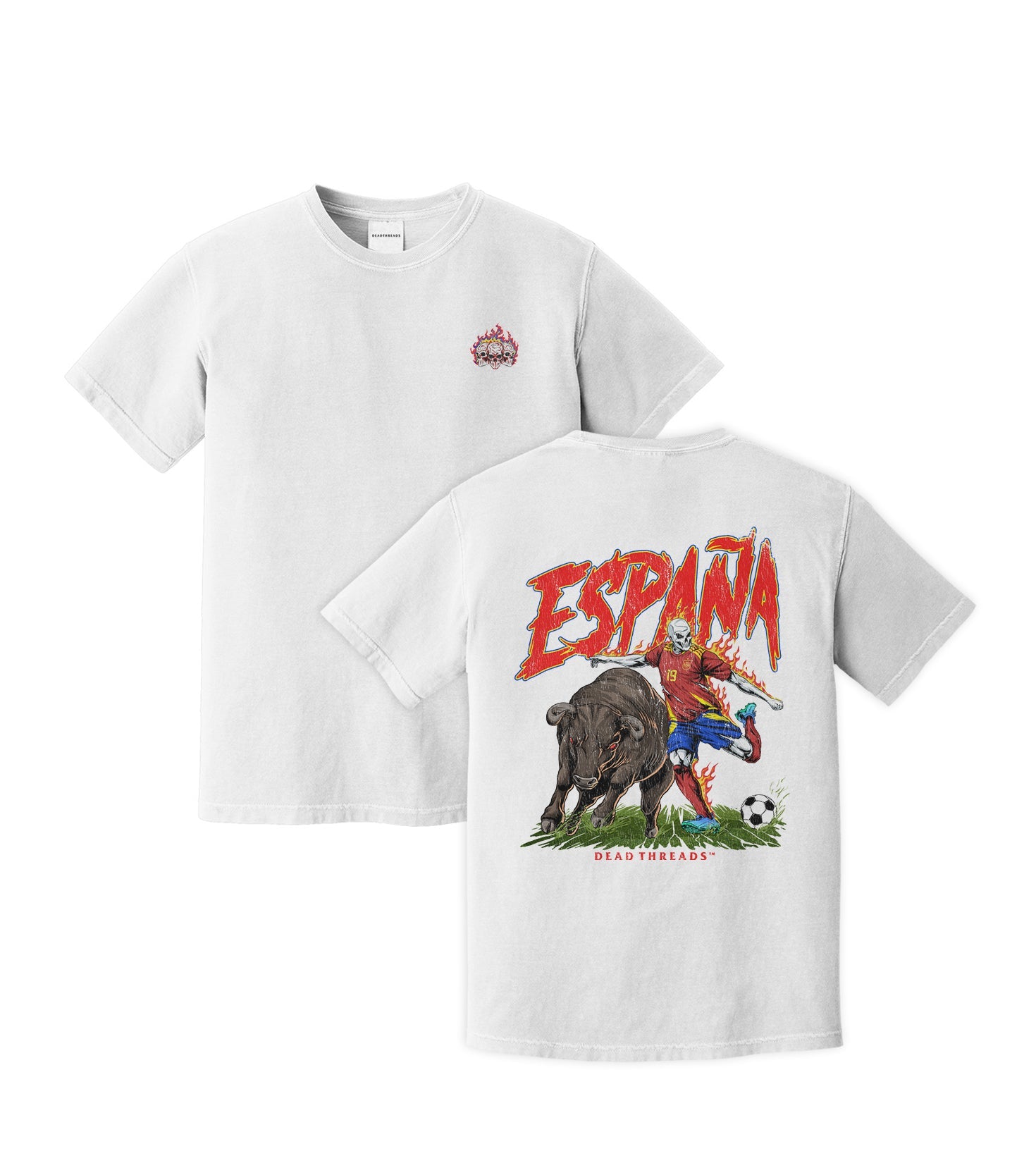 ESPAÑA SOCCER - “3 SKULL” PREMIUM T-SHIRT – T-Shirt – Dead Threads Apparel