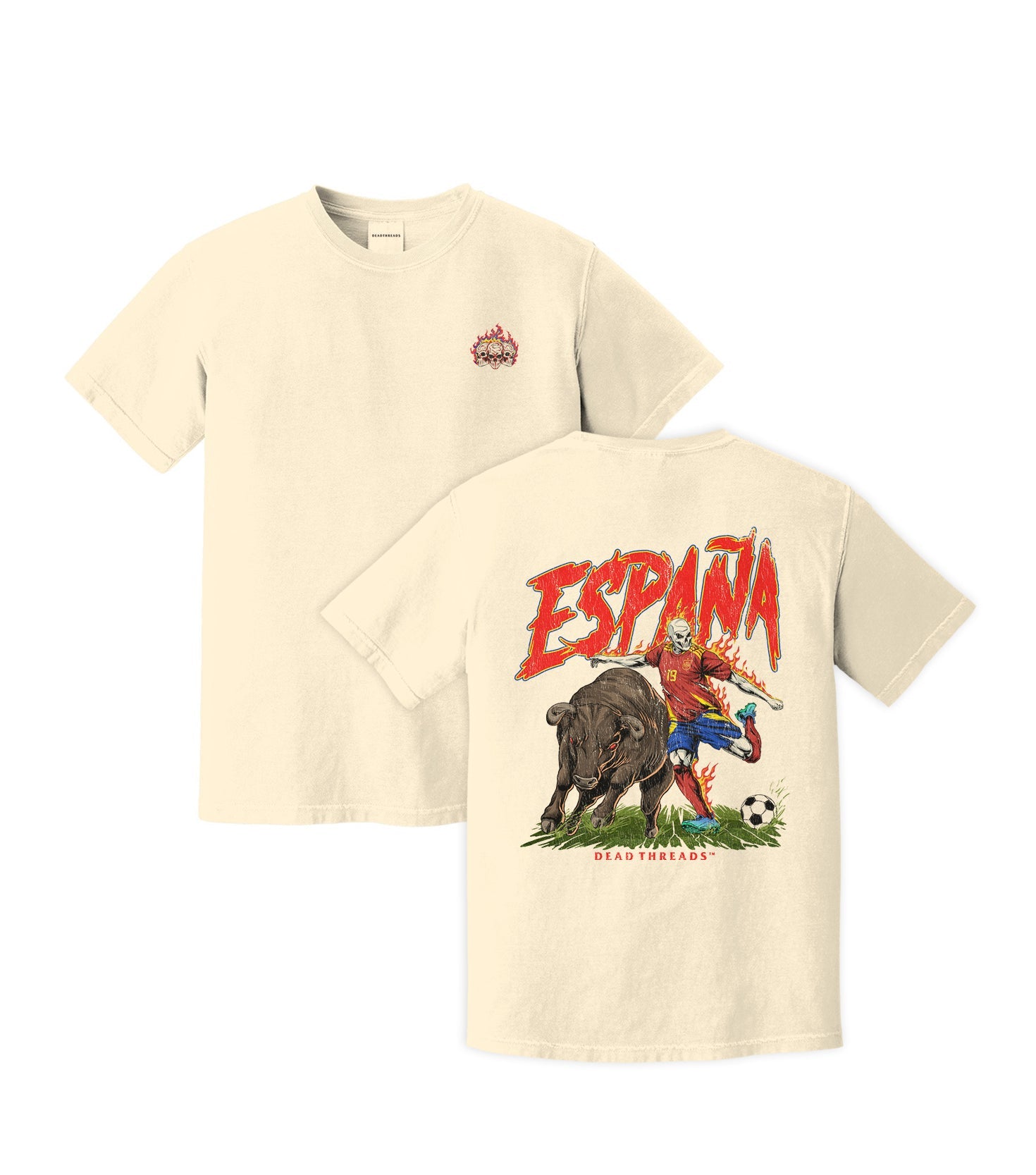 ESPAÑA SOCCER - “3 SKULL” PREMIUM T-SHIRT – T-Shirt – Dead Threads Apparel
