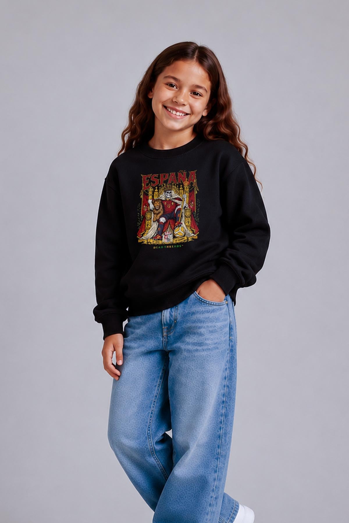 ESPAÑA v2 - KIDS CREWNECK SWEATSHIRT – Kids clothes – Dead Threads Apparel
