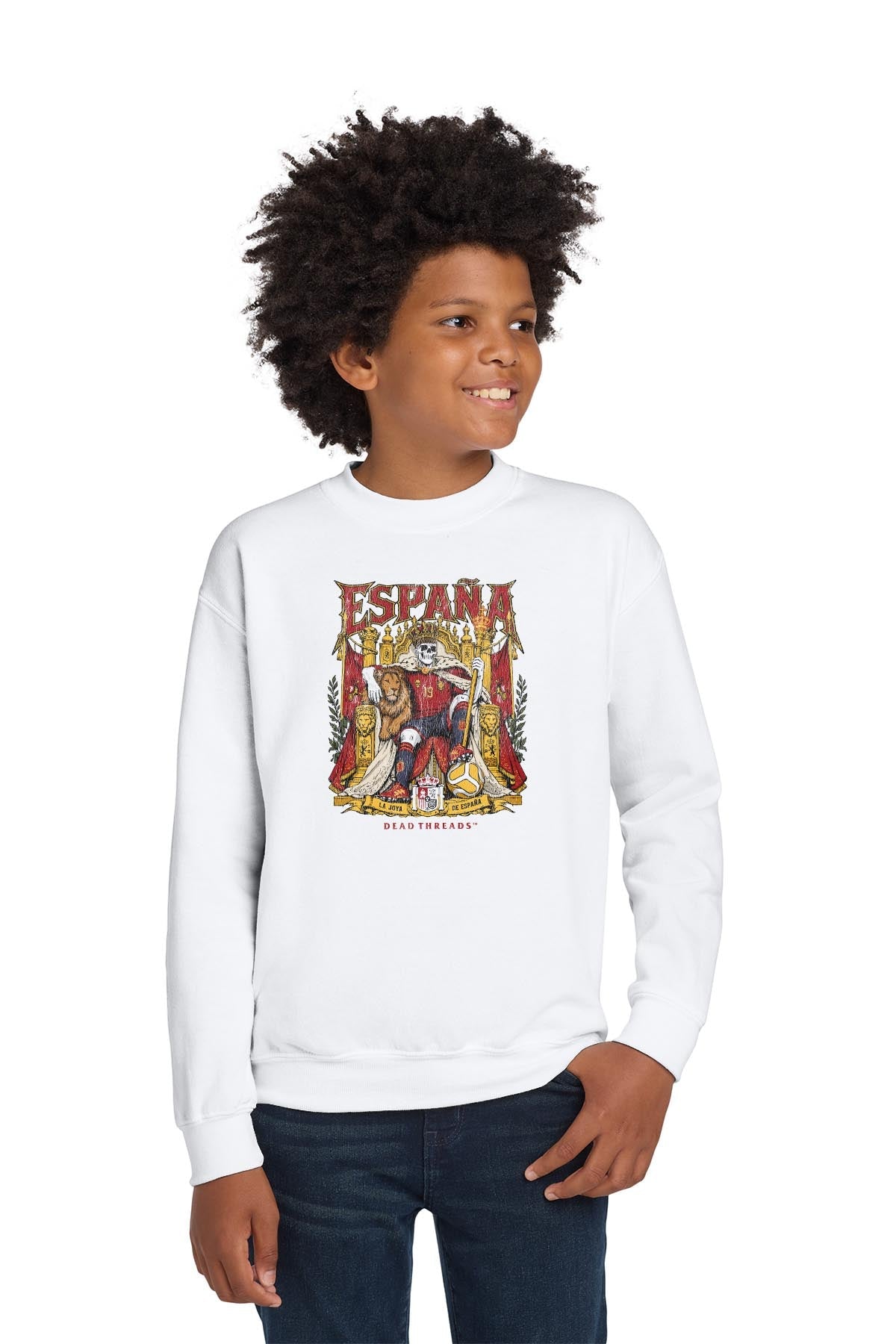 ESPAÑA v2 - KIDS CREWNECK SWEATSHIRT – Kids clothes – Dead Threads Apparel