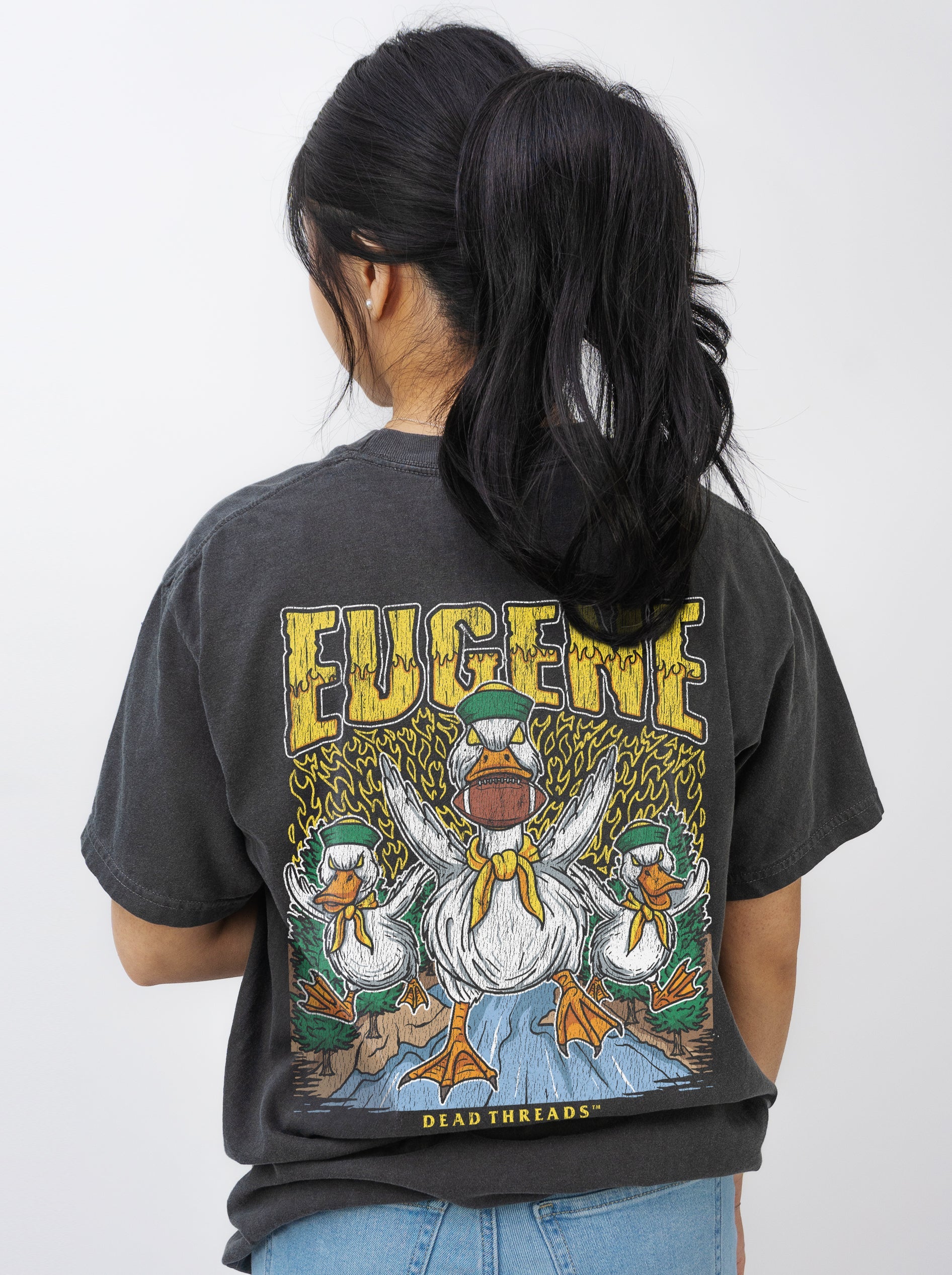 EUGENE FOOTBALL - “3 SKULL” PREMIUM T - SHIRT – T-Shirt – Dead Threads Apparel
