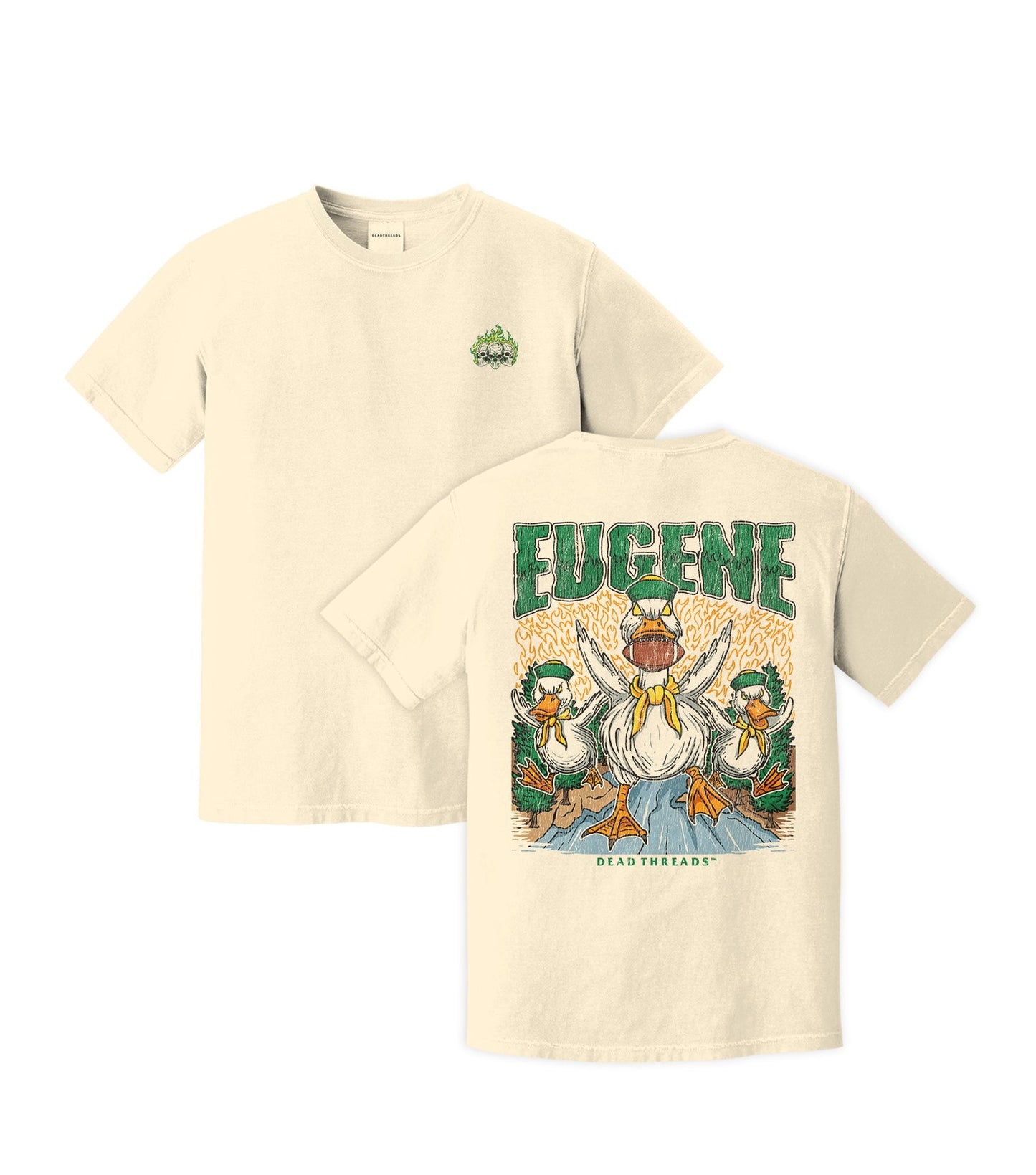EUGENE FOOTBALL - “3 SKULL” PREMIUM T - SHIRT – T-Shirt – Dead Threads Apparel