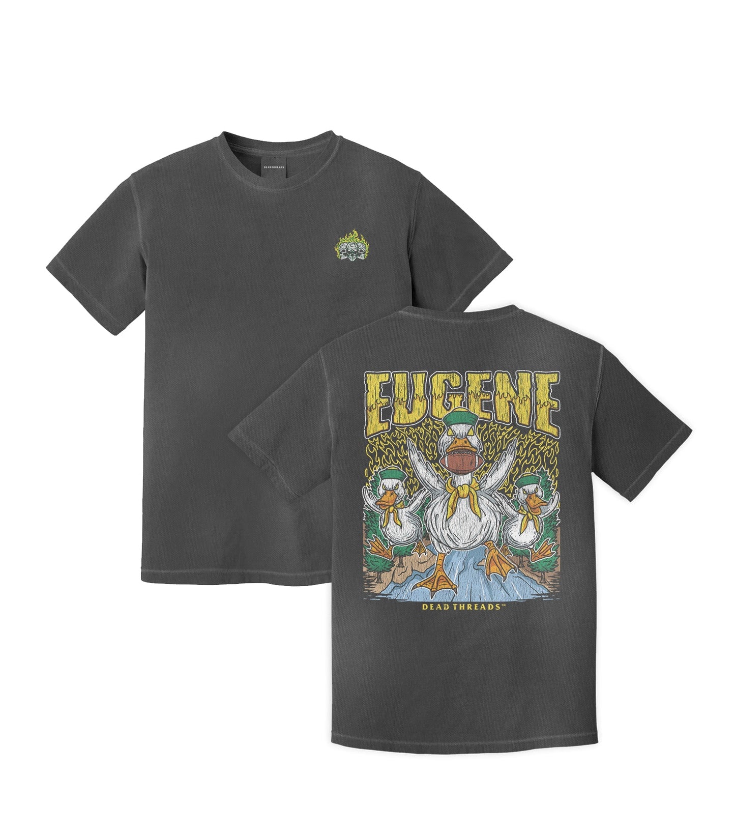 EUGENE FOOTBALL - “3 SKULL” PREMIUM T - SHIRT – T-Shirt – Dead Threads Apparel