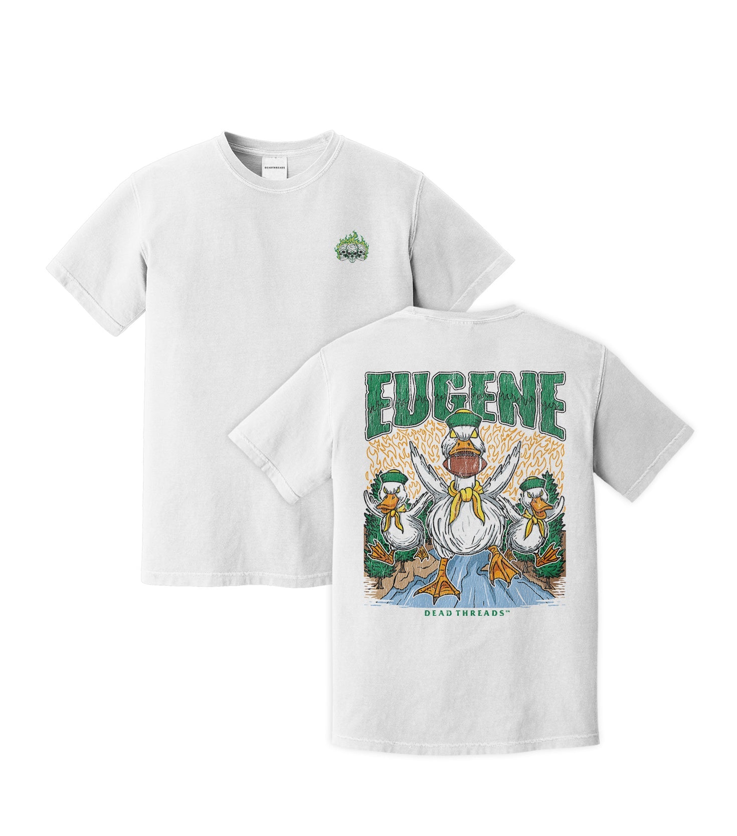 EUGENE FOOTBALL - “3 SKULL” PREMIUM T - SHIRT – T-Shirt – Dead Threads Apparel