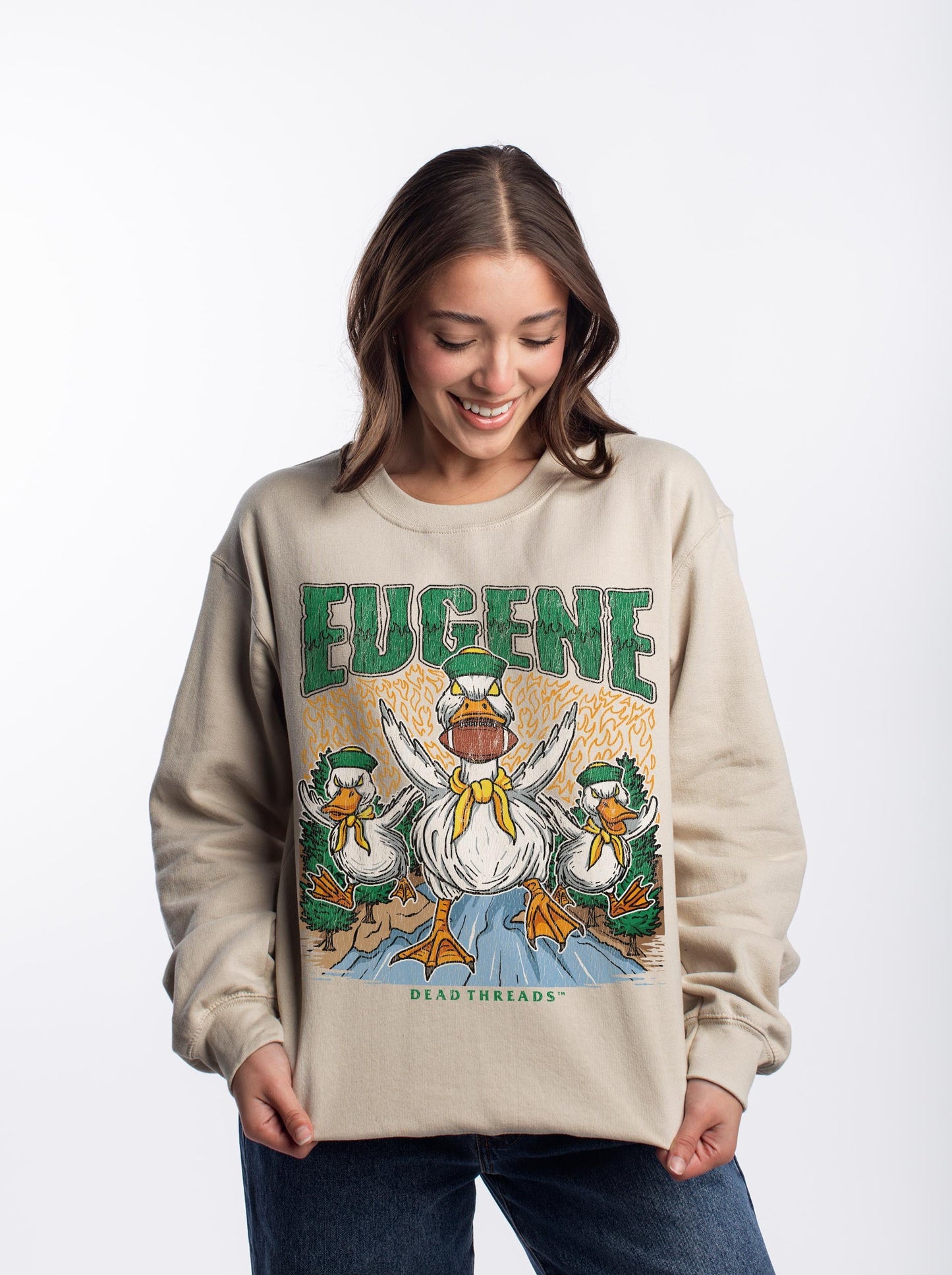 EUGENE FOOTBALL CREWNECK SWEATSHIRT – Sweatshirt – Dead Threads Apparel