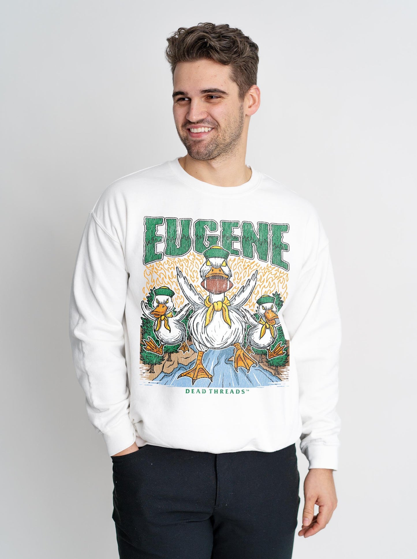 EUGENE FOOTBALL CREWNECK SWEATSHIRT – Sweatshirt – Dead Threads Apparel