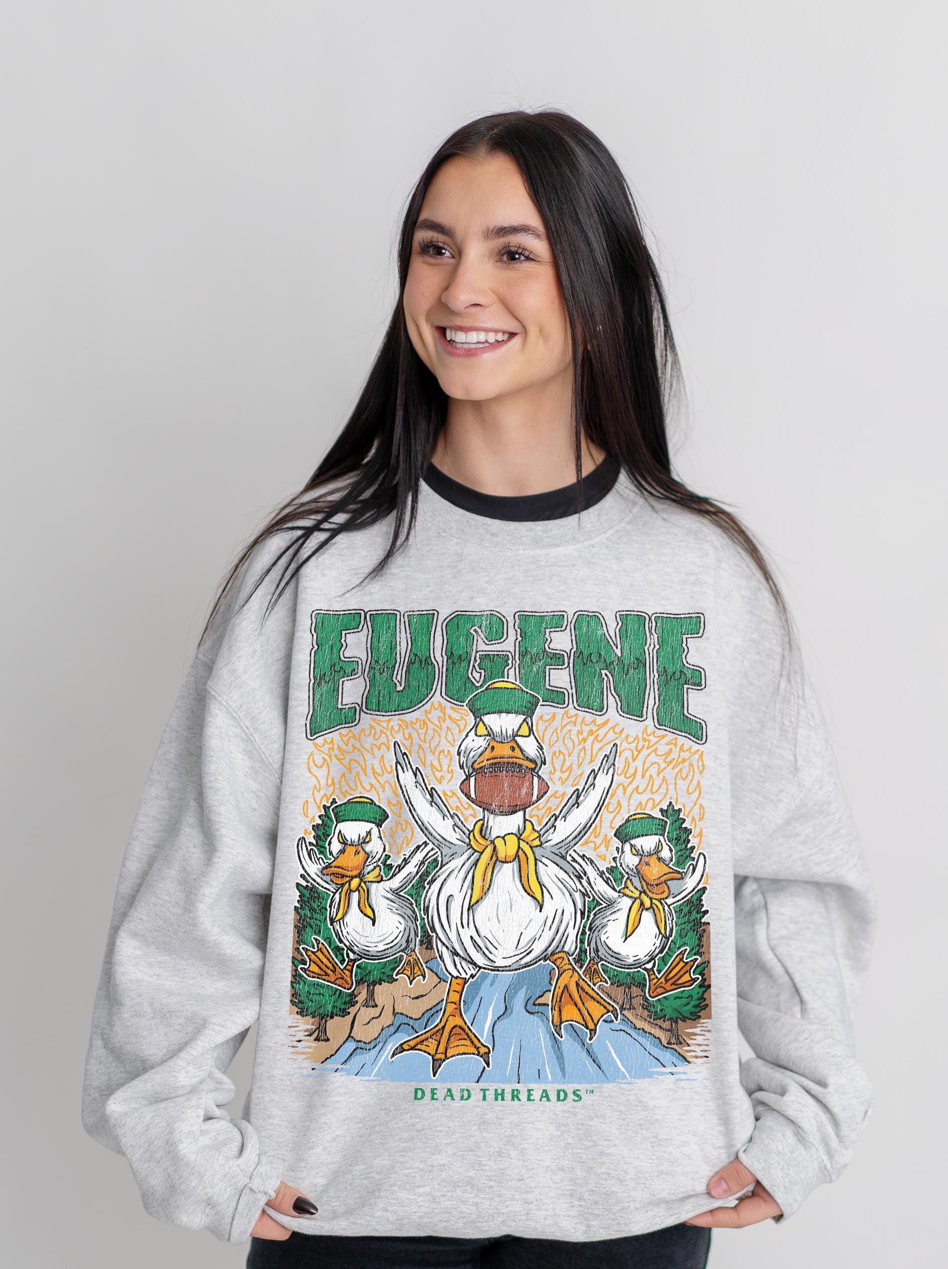 EUGENE FOOTBALL CREWNECK SWEATSHIRT – Sweatshirt – Dead Threads Apparel