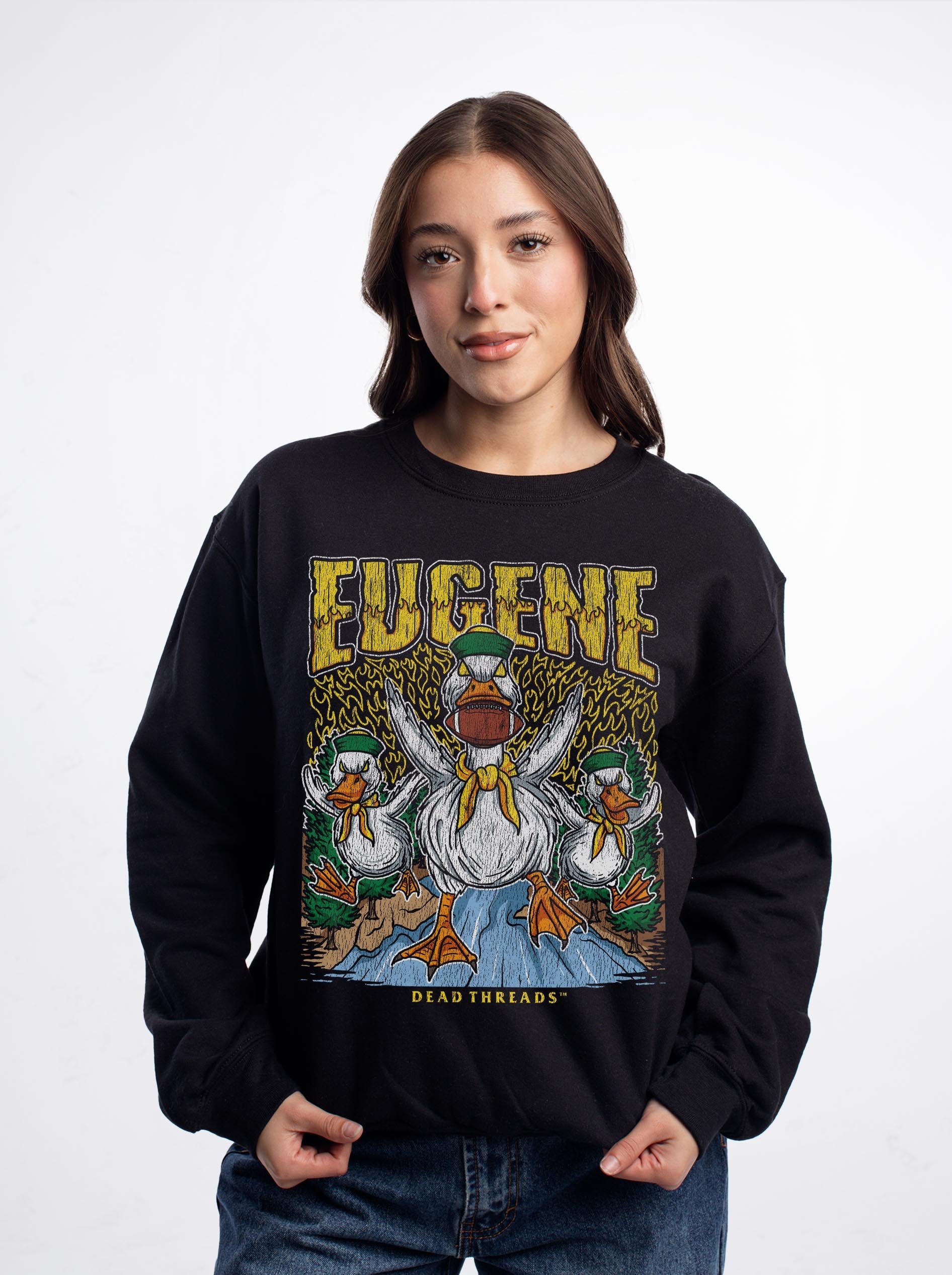 EUGENE FOOTBALL CREWNECK SWEATSHIRT – Sweatshirt – Dead Threads Apparel