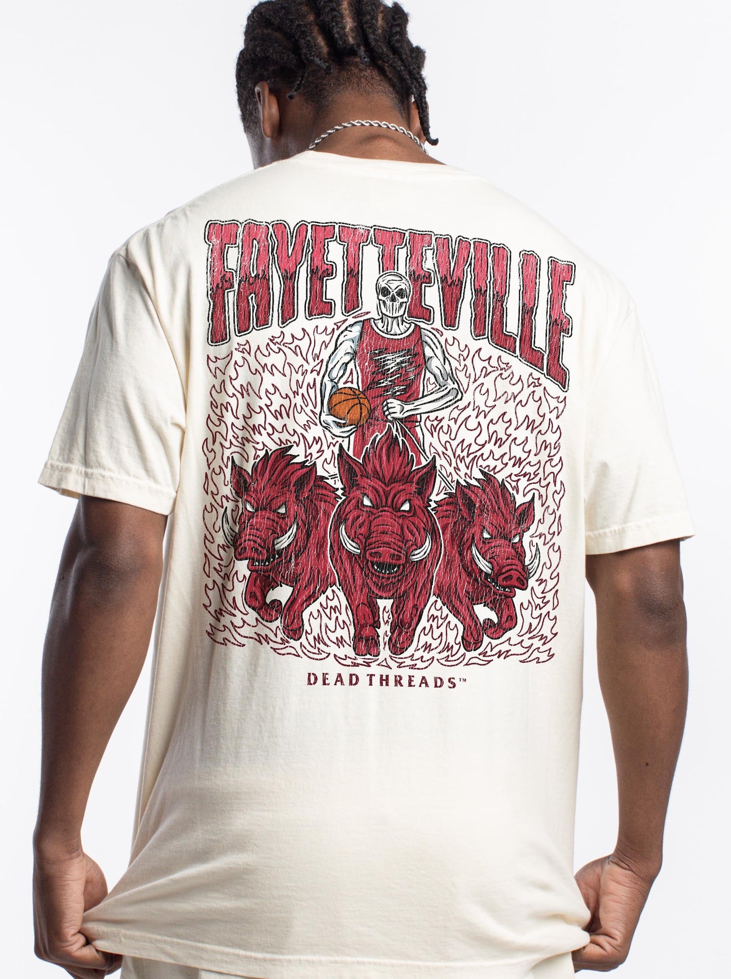 FAYETTEVILLE BASKETBALL - “3 SKULL” PREMIUM T - SHIRT – T-Shirt – Dead Threads Apparel