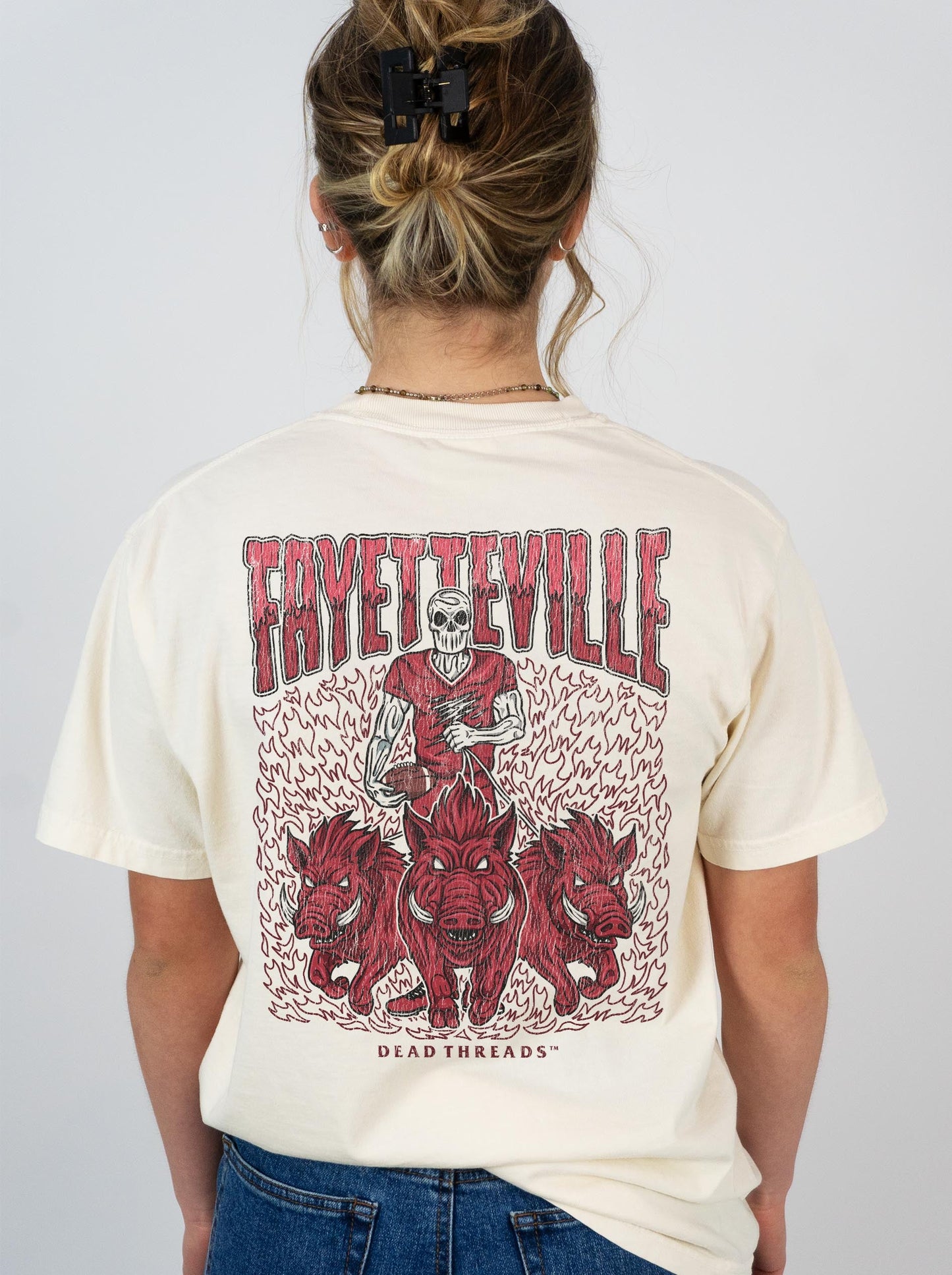 FAYETTEVILLE FOOTBALL - “3 SKULL” PREMIUM T - SHIRT – T-Shirt – Dead Threads Apparel