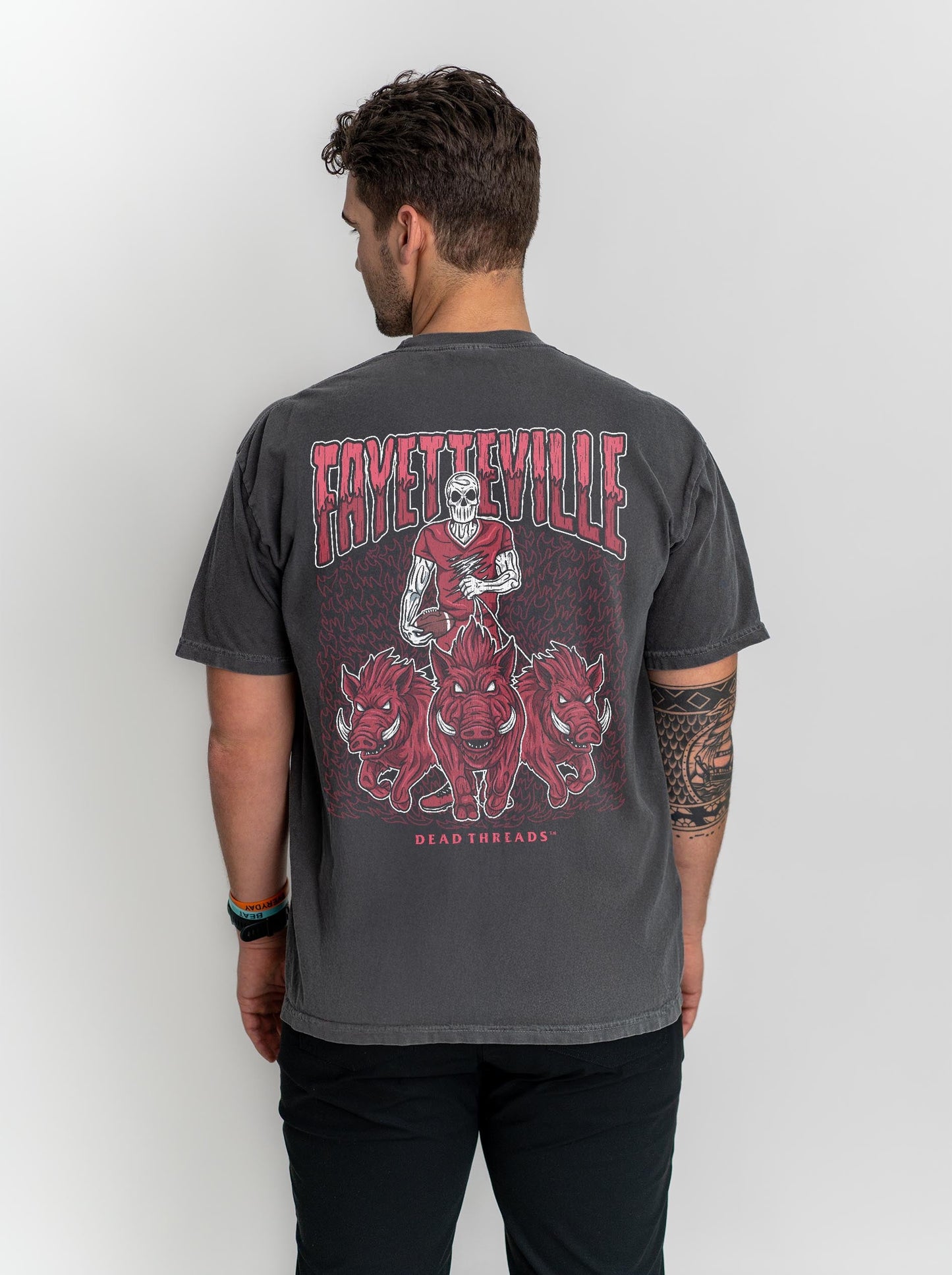 FAYETTEVILLE FOOTBALL - “3 SKULL” PREMIUM T - SHIRT – T-Shirt – Dead Threads Apparel