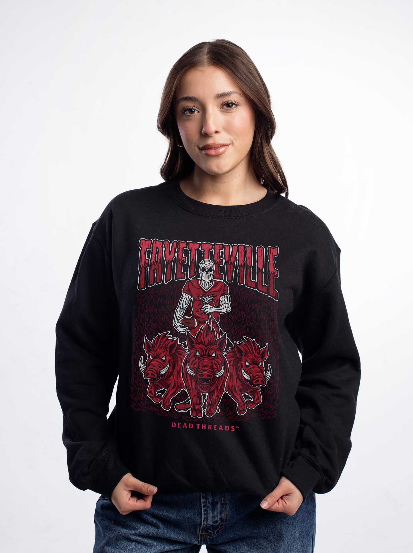 FAYETTEVILLE FOOTBALL CREWNECK SWEATSHIRT – Sweatshirt – Dead Threads Apparel