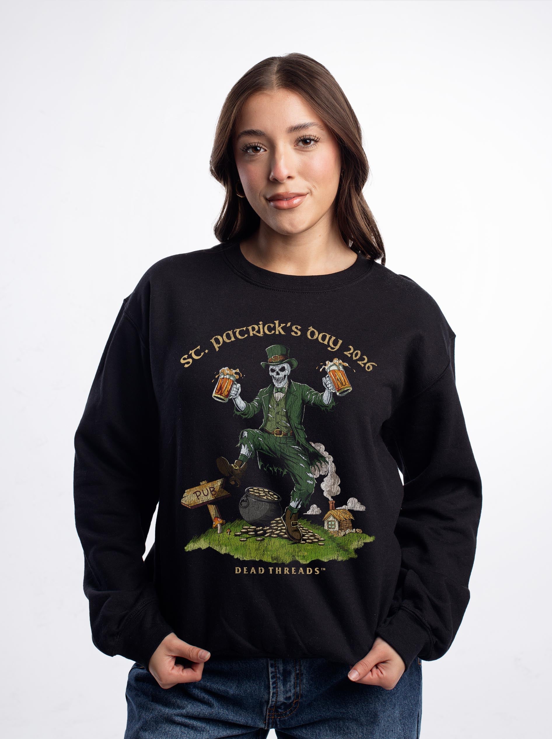 FINAL FORTUNE (St. Patrick’s Day) CREWNECK SWEATSHIRT – Sweatshirt – Dead Threads Apparel