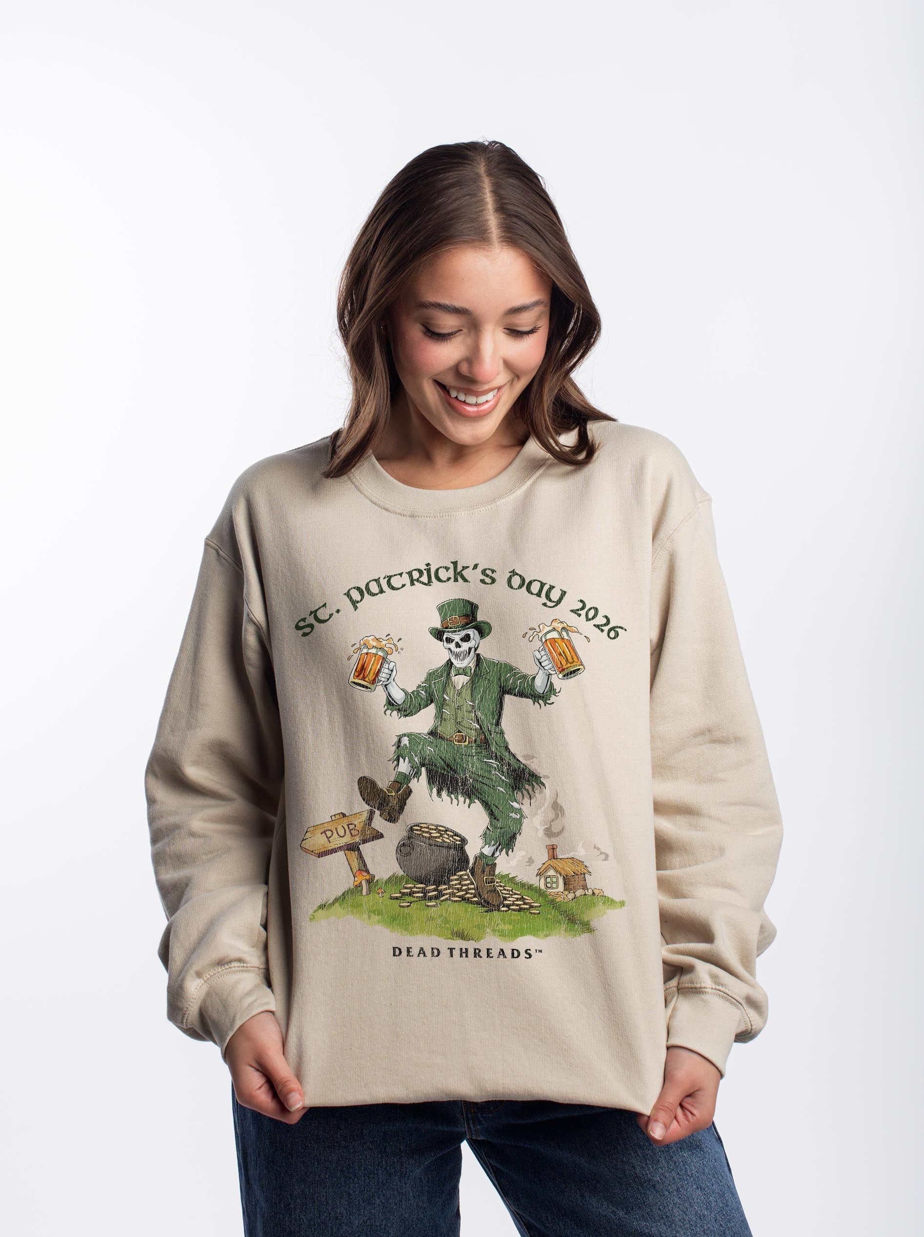 FINAL FORTUNE (St. Patrick’s Day) CREWNECK SWEATSHIRT – Sweatshirt – Dead Threads Apparel