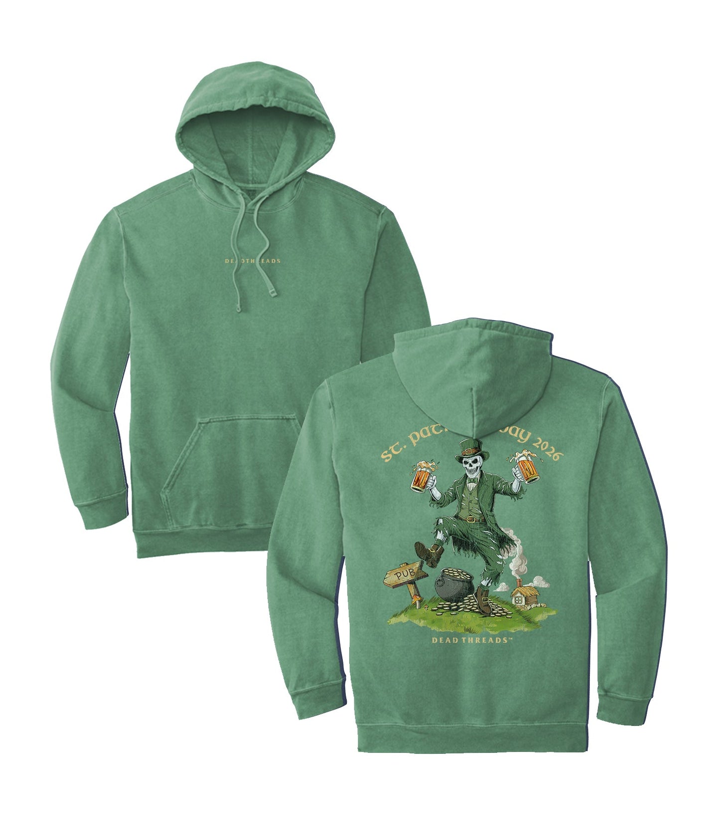 FINAL FORTUNE (St. Patrick’s Day) - “DT ESSENTIAL" HOODIE – Hoodie – Dead Threads Apparel