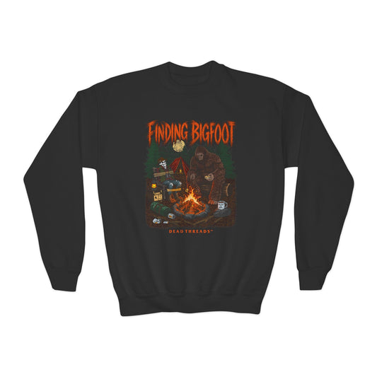 FINDING BIGFOOT (KIDS) CREWNECK SWEATSHIRT - Halloween Limited Drop – Kids clothes – Dead Threads Apparel