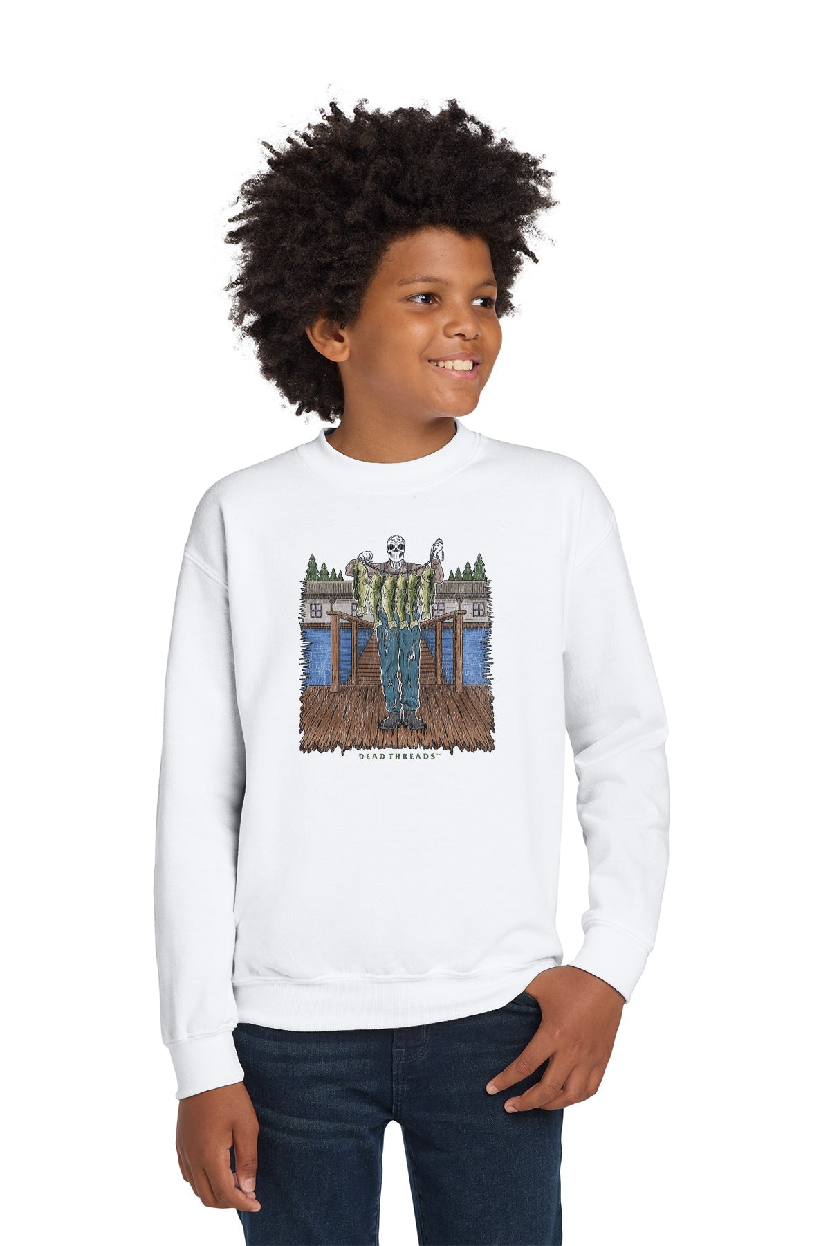 FISH FOR DINNER KIDS CREWNECK SWEATSHIRT – Kids clothes – Dead Threads Apparel