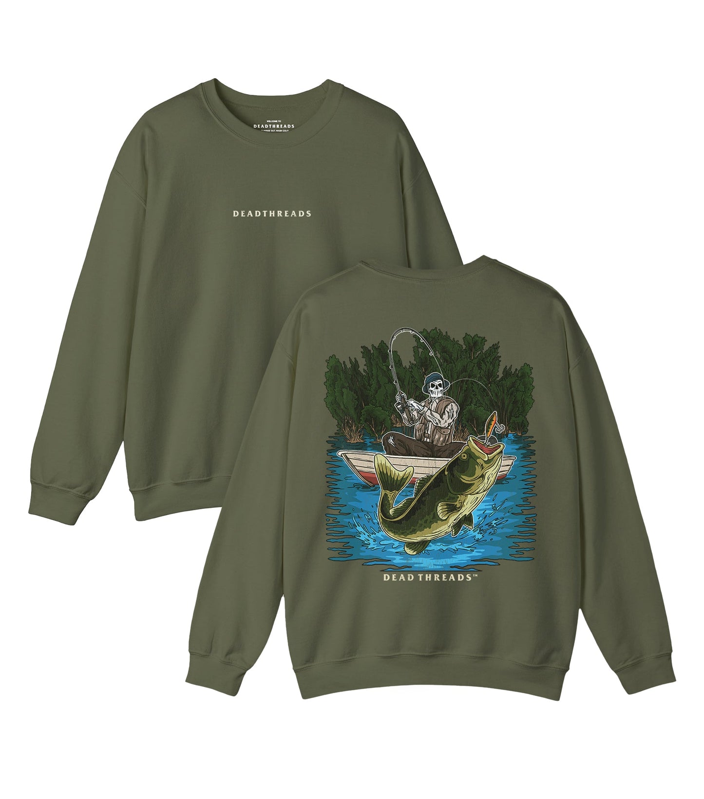 FISH ON - “DT ESSENTIAL" CREWNECK SWEATSHIRT – Sweatshirt – Dead Threads Apparel