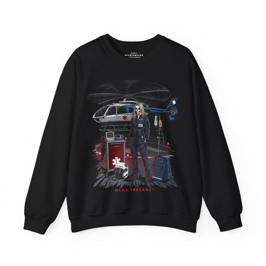 FLIGHT NURSE - CREWNECK SWEATSHIRT – Sweatshirt – Dead Threads Apparel