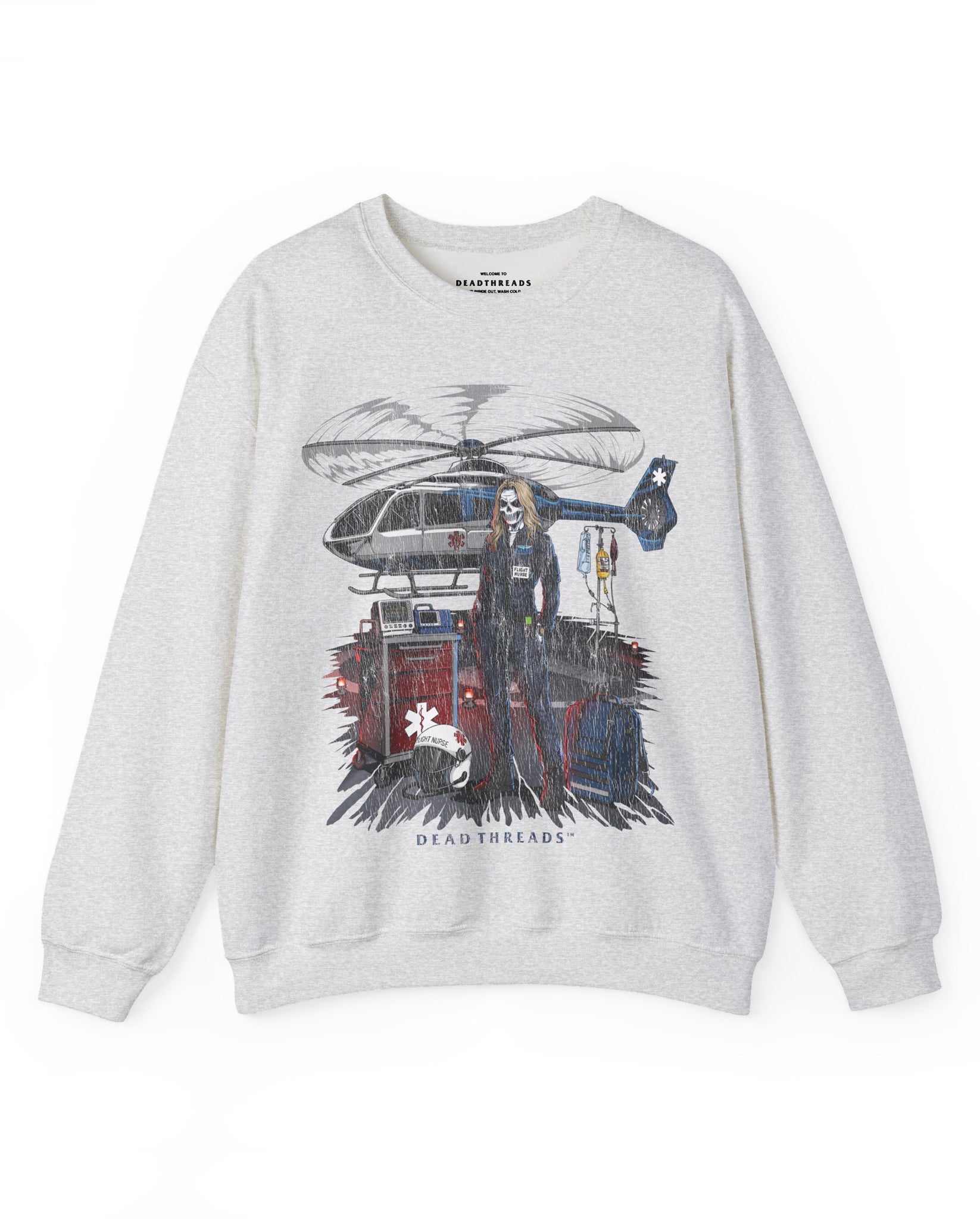 FLIGHT NURSE - CREWNECK SWEATSHIRT – Sweatshirt – Dead Threads Apparel