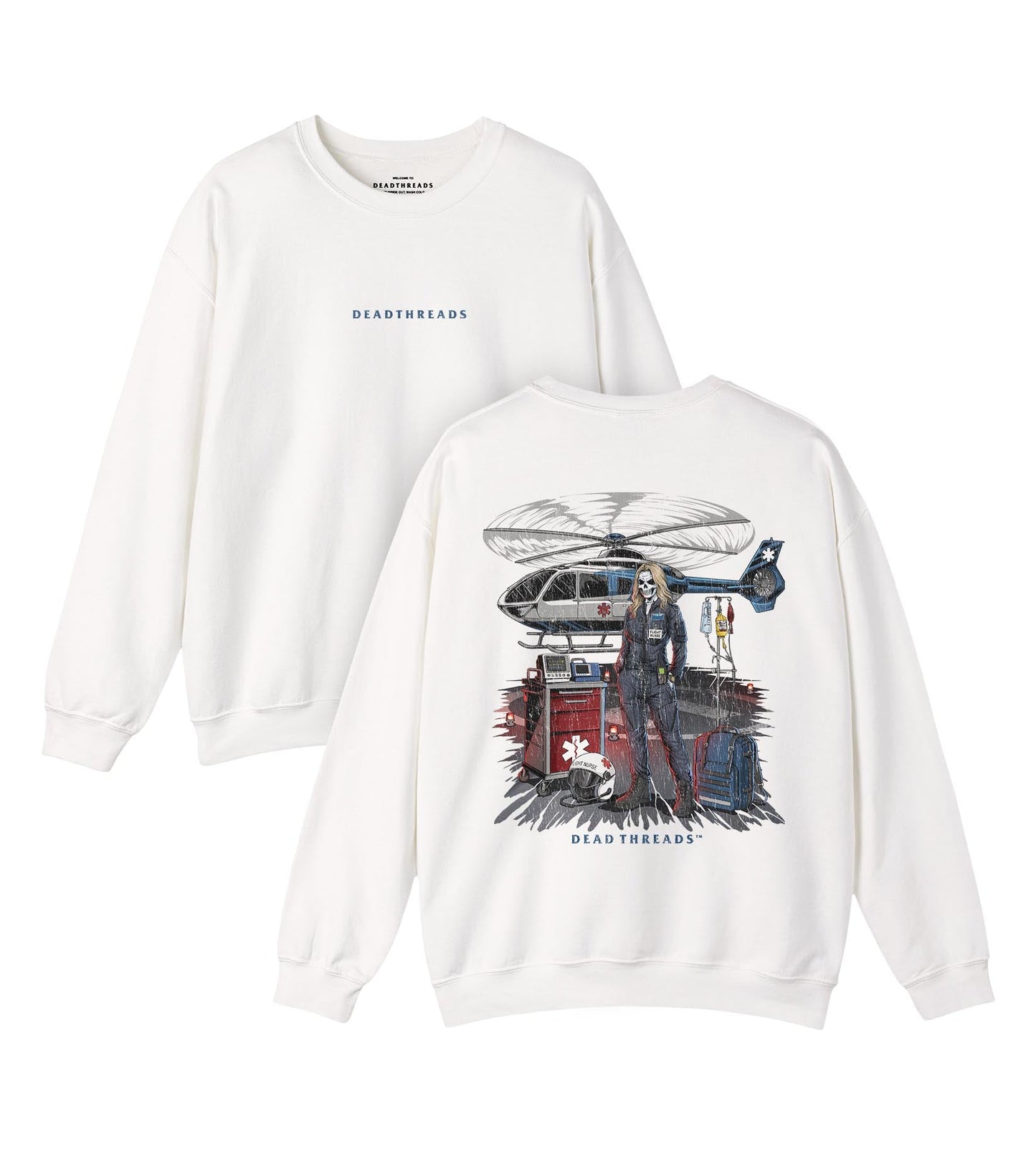 FLIGHT NURSE - “DT ESSENTIAL" CREWNECK SWEATSHIRT – Sweatshirt – Dead Threads Apparel